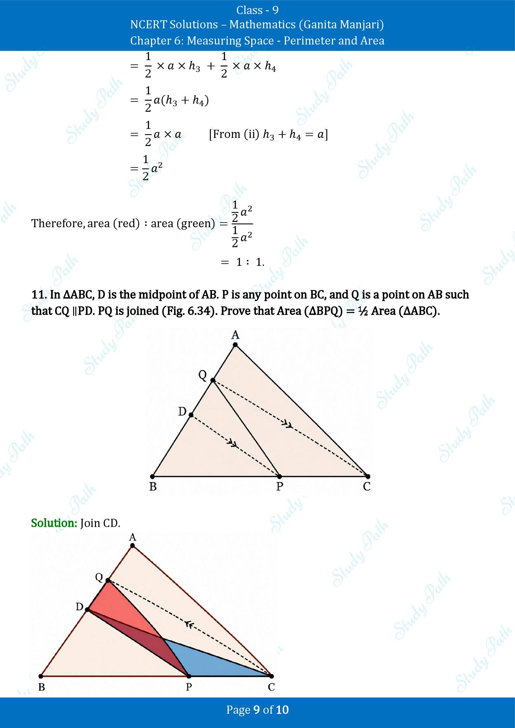 NCERT Solutions for Class 9 Maths Chapter 6 Measuring Space Perimeter and Area Exercise Set 6.2 00009