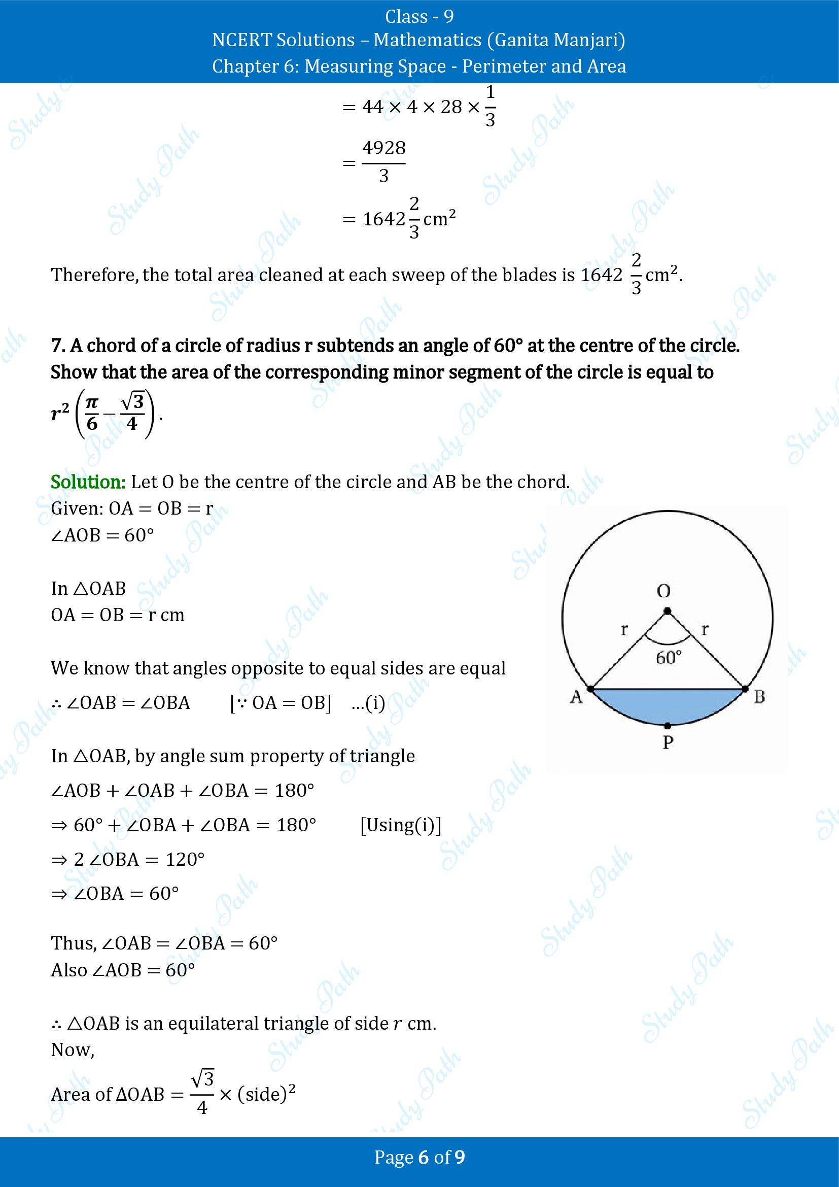 NCERT Solutions for Class 9 Maths Chapter 6 Measuring Space Perimeter and Area Exercise Set 6.3 00006