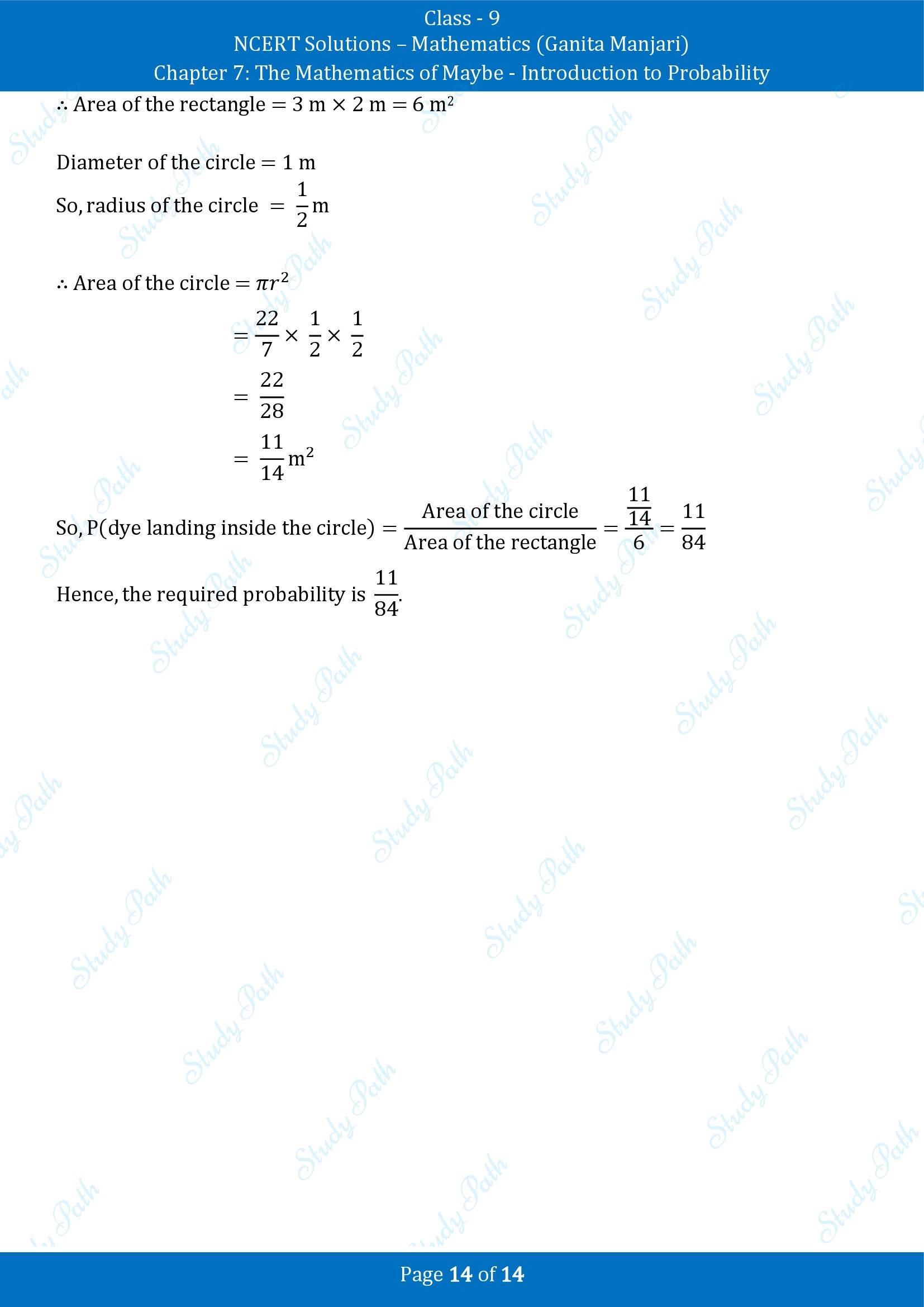 NCERT Solutions for Class 9 Maths Chapter 7 The Mathematics of Maybe Introduction to Probability End of Chapter
