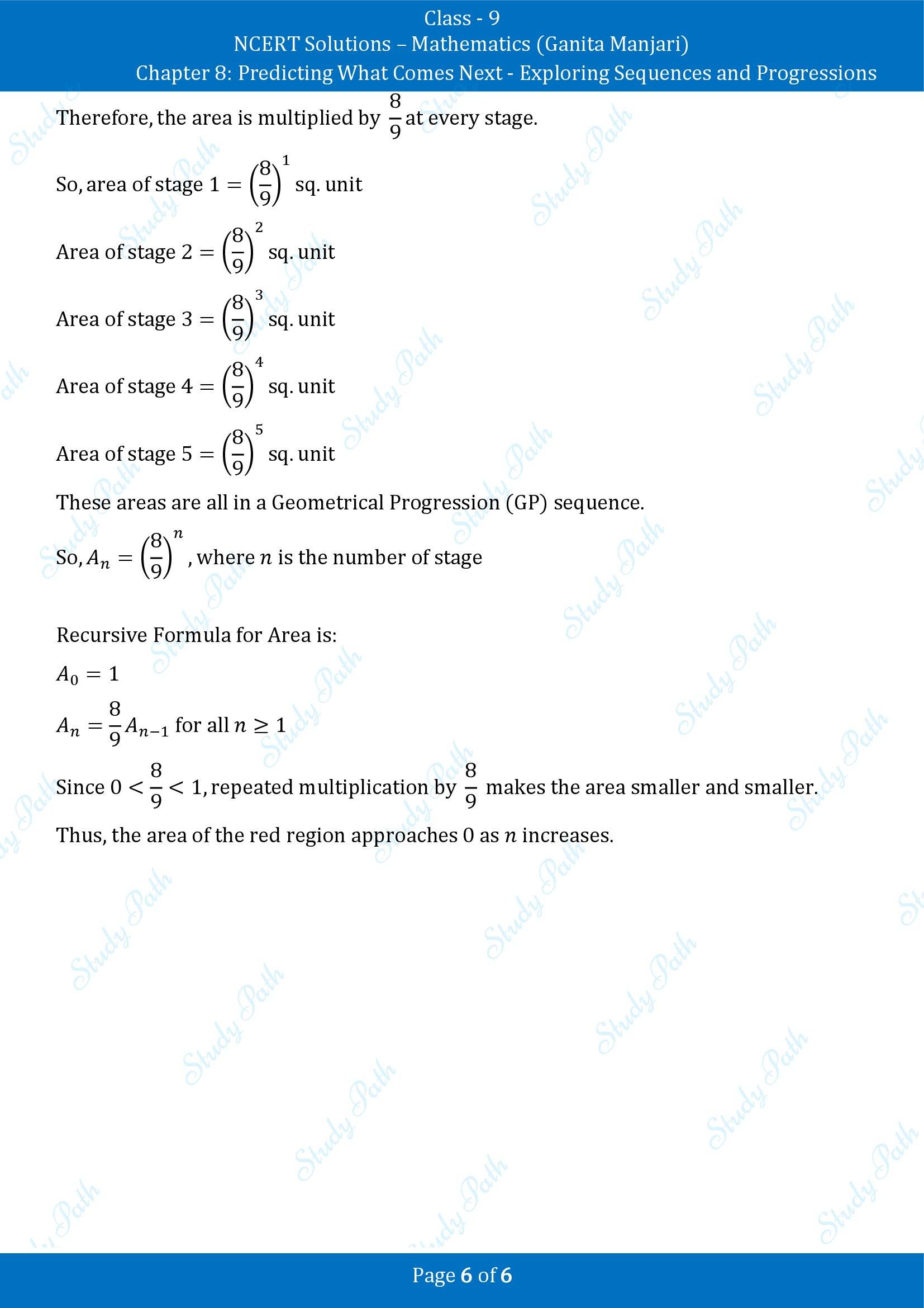 NCERT Solutions for Class 9 Maths Chapter 8 Predicting What Comes Next Exploring Sequences and Progressions Exercise Set 8.3 00006