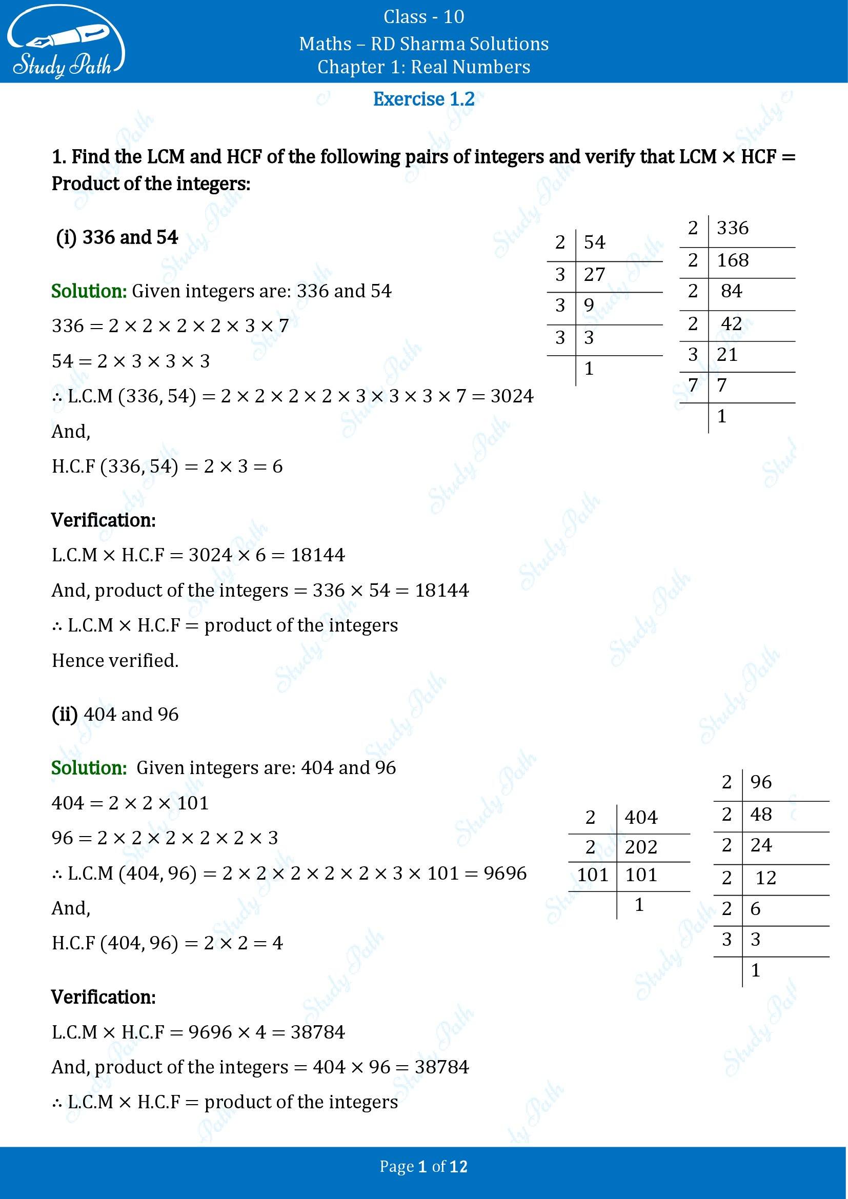 RD Sharma Solutions Class 10 Chapter 1 Real Numbers Exercise 1.2 00001