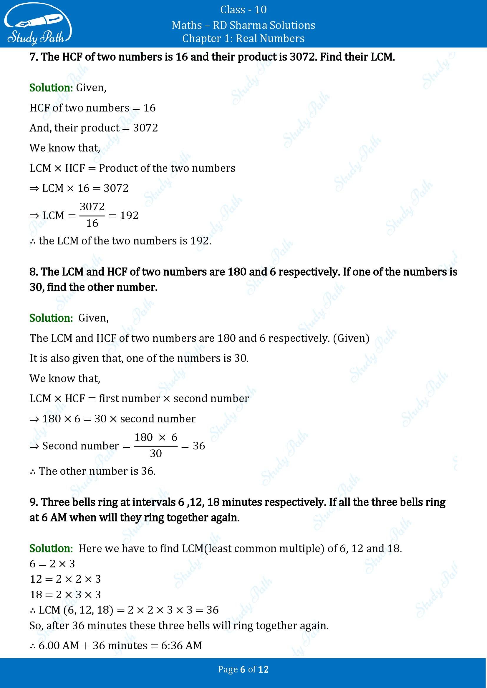RD Sharma Solutions Class 10 Chapter 1 Real Numbers Exercise 1.2 00006