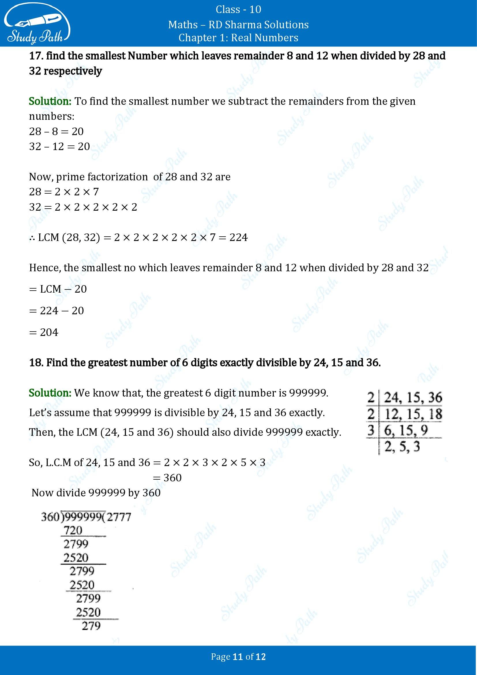 RD Sharma Solutions Class 10 Chapter 1 Real Numbers Exercise 1.2 00011