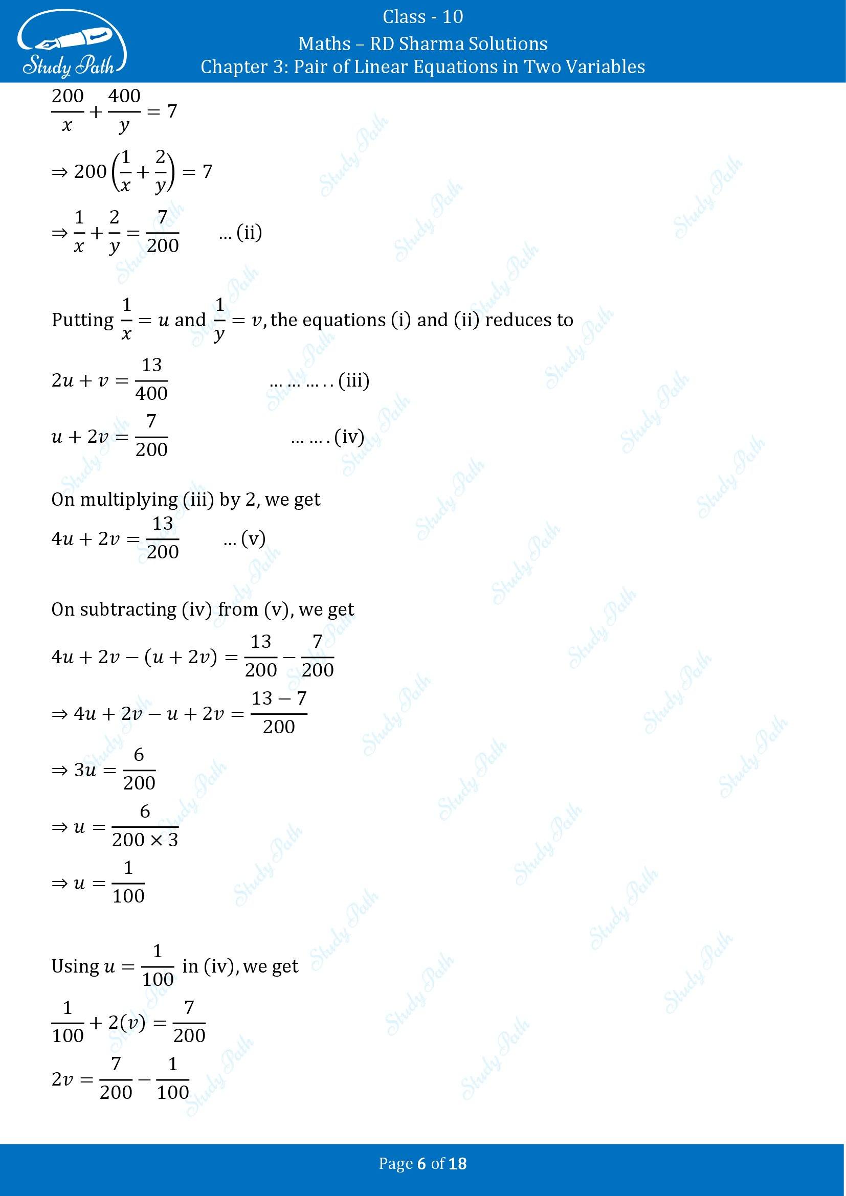 RD Sharma Solutions Class 10 Chapter 3 Pair of Linear Equations in Two Variables Exercise 3.9 00006