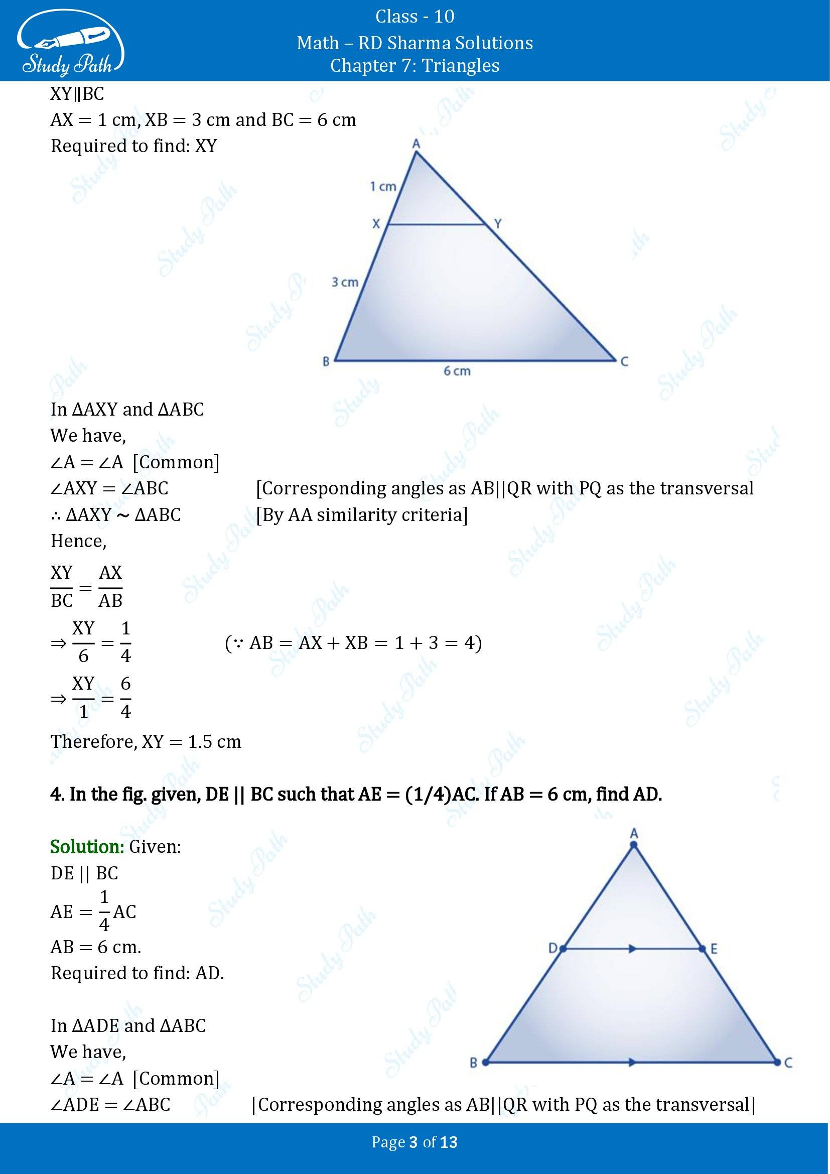 RD Sharma Solutions Class 10 Chapter 7 Triangles Exercise 7.4 00003
