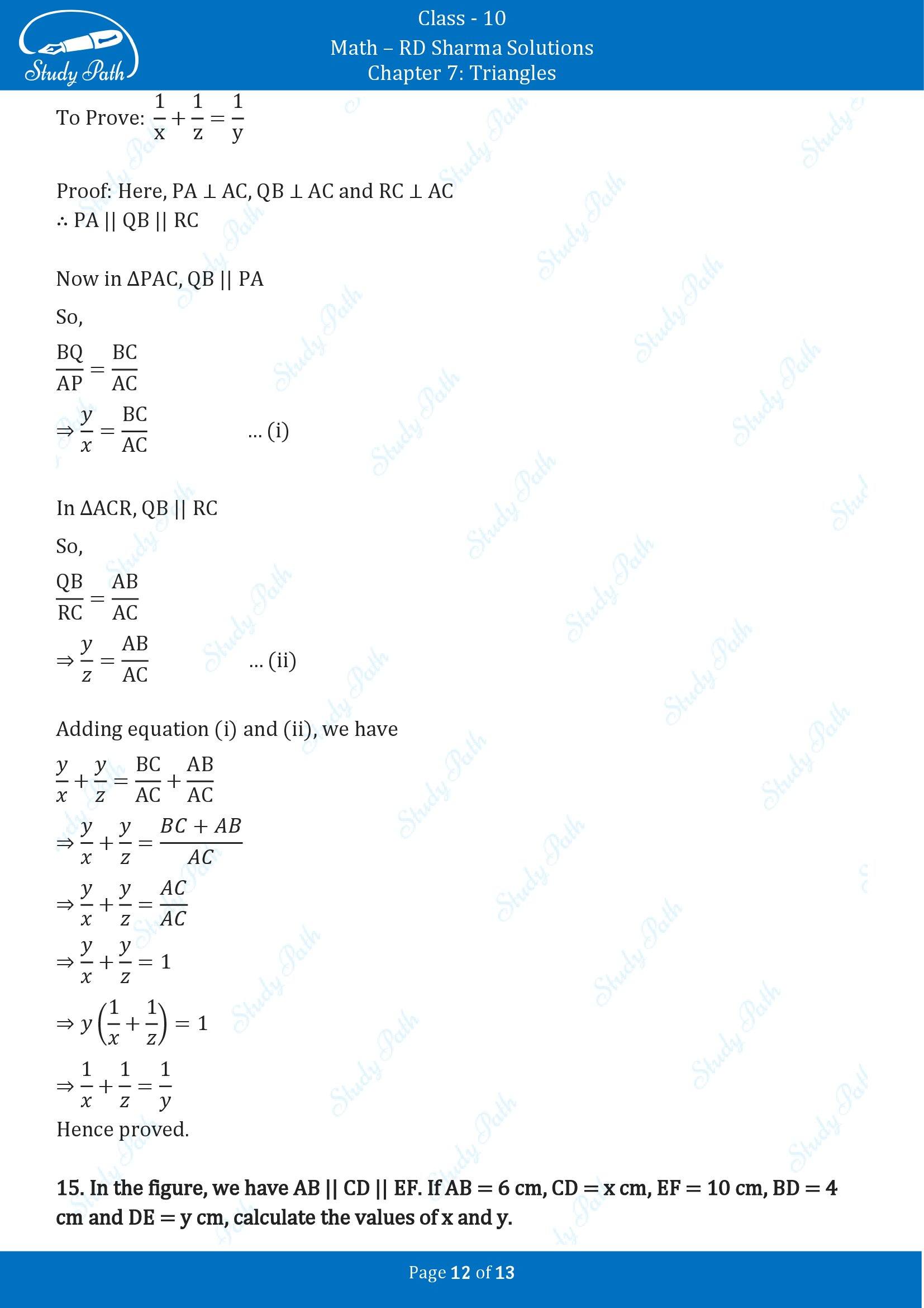 RD Sharma Solutions Class 10 Chapter 7 Triangles Exercise 7.4 00012
