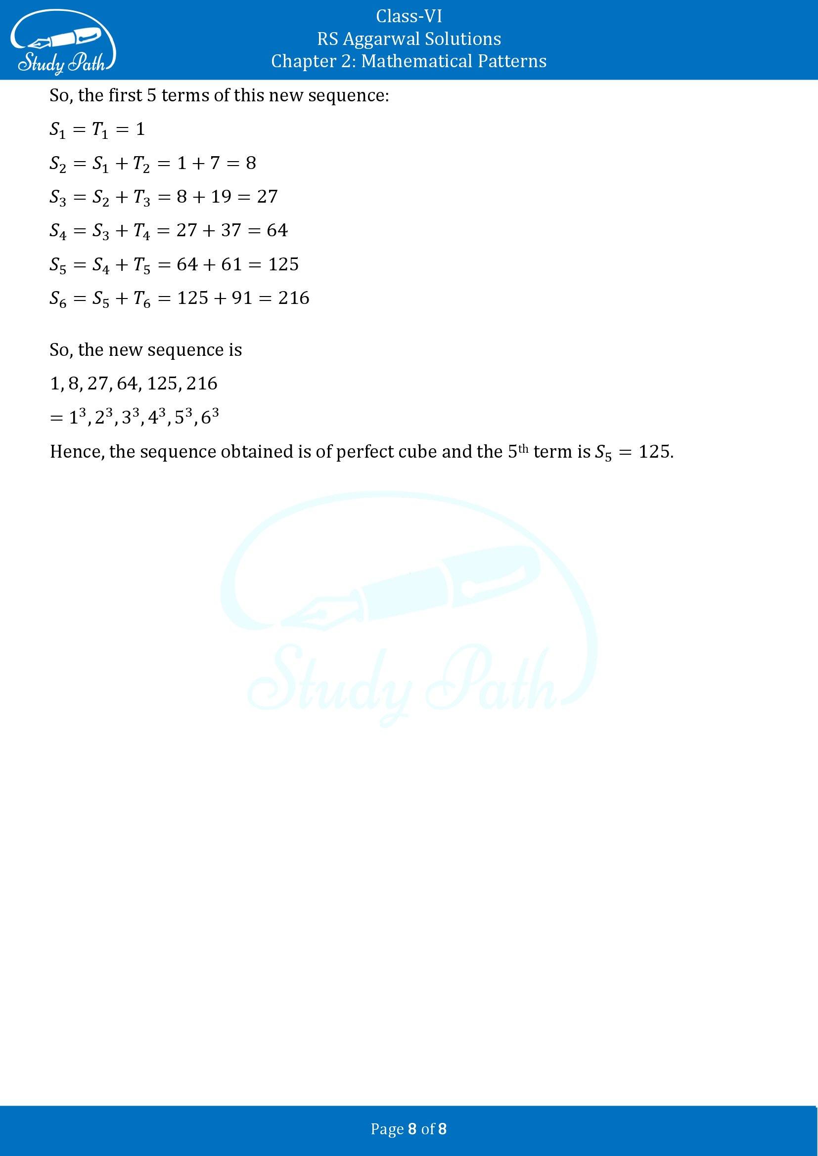 RS Aggarwal Solutions Class 6 Chapter 2 Mathematical Patterns Exercise 2 00008
