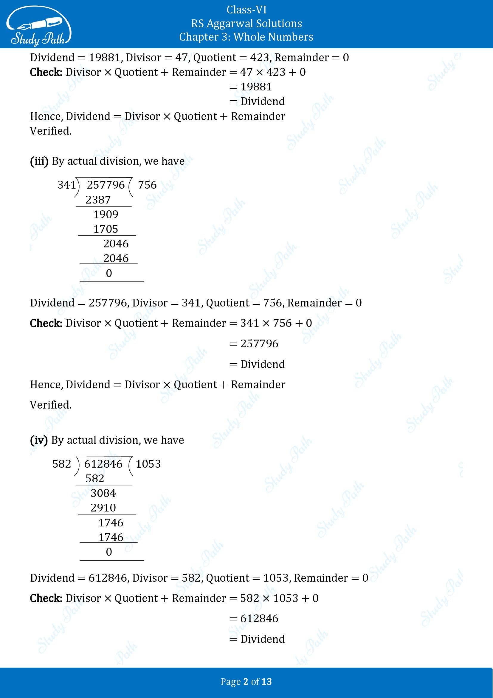 RS Aggarwal Solutions Class 6 Chapter 3 Whole Numbers Exercise 3E 00002