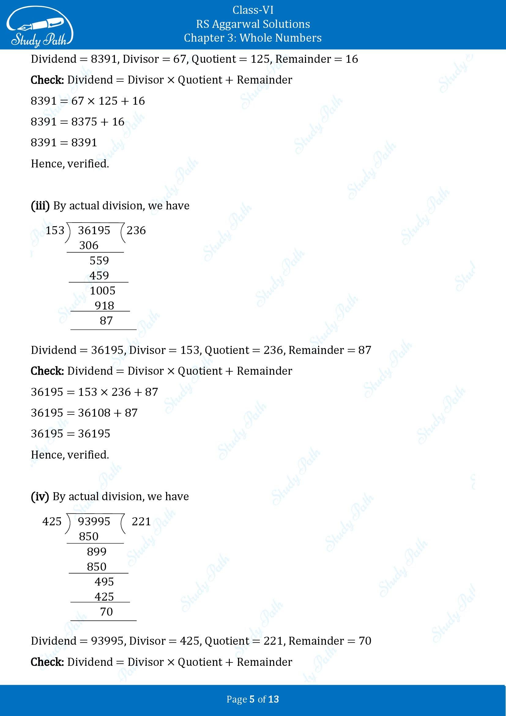 RS Aggarwal Solutions Class 6 Chapter 3 Whole Numbers Exercise 3E 00005