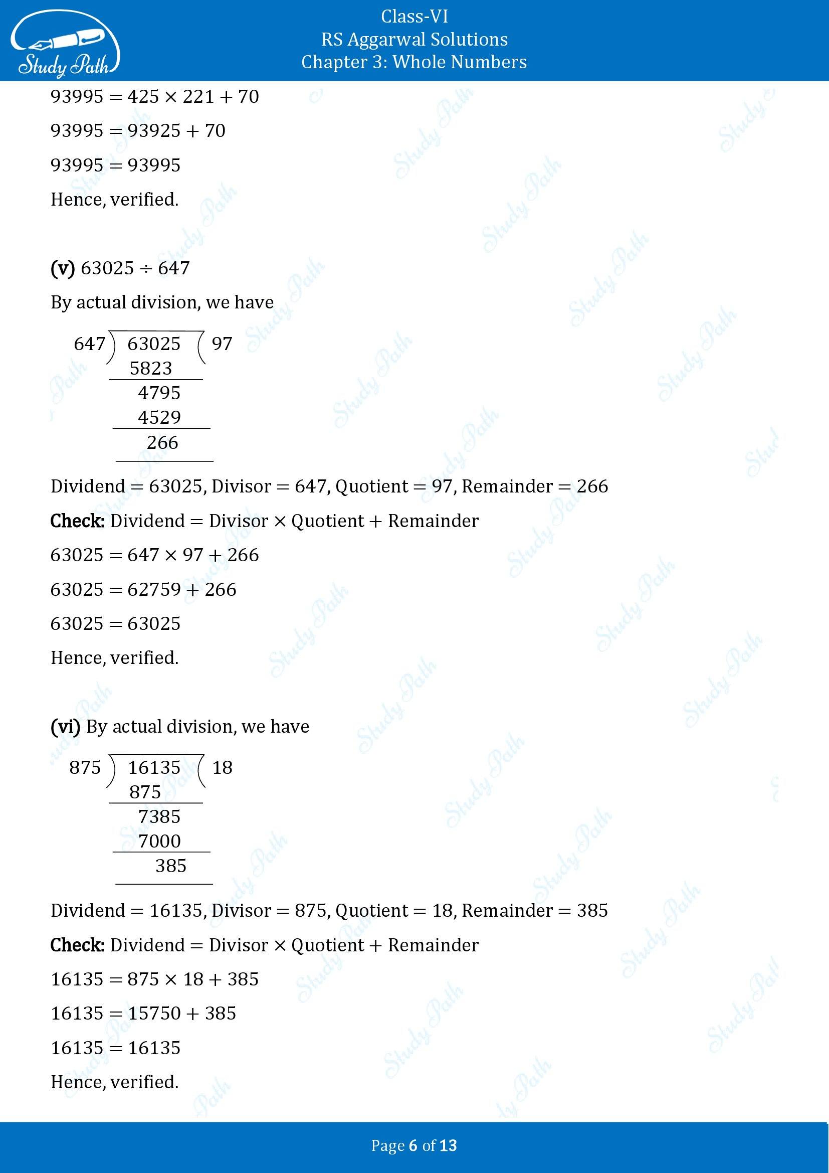 RS Aggarwal Solutions Class 6 Chapter 3 Whole Numbers Exercise 3E 00006