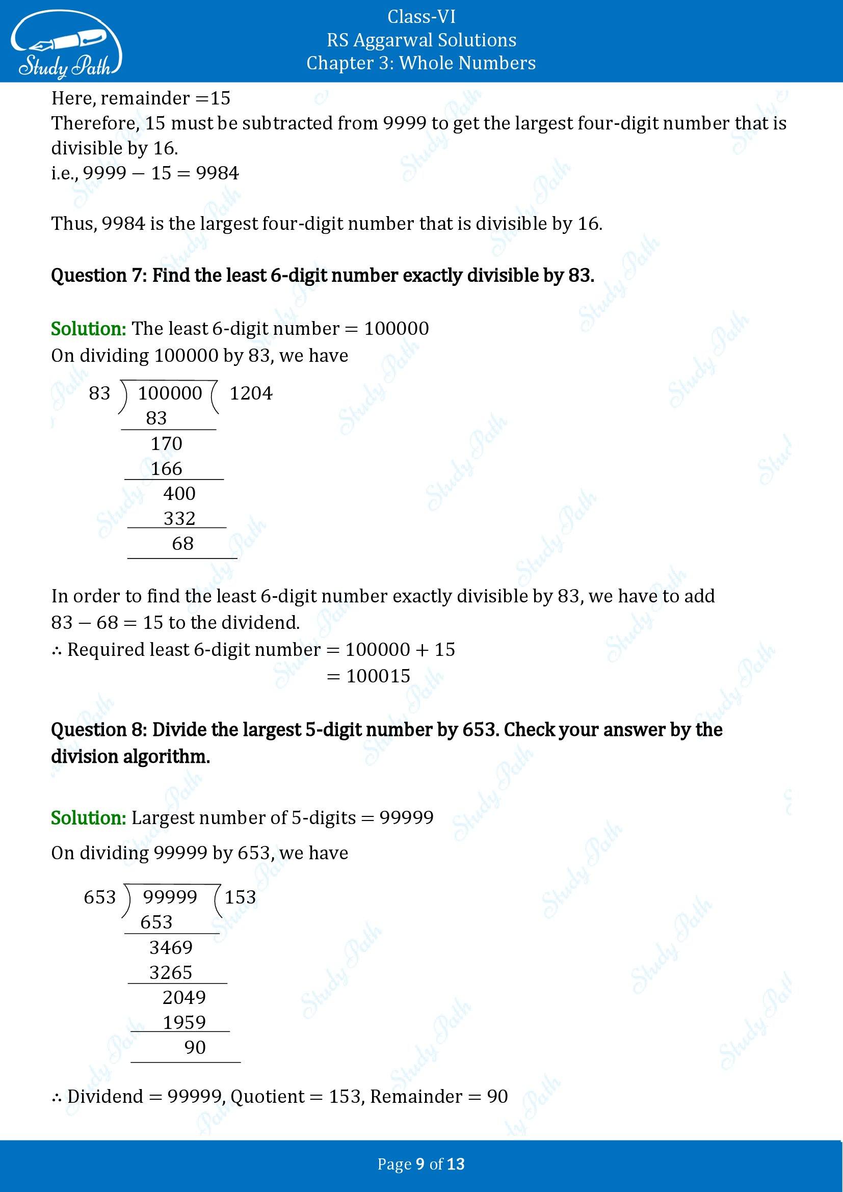 RS Aggarwal Solutions Class 6 Chapter 3 Whole Numbers Exercise 3E 00009
