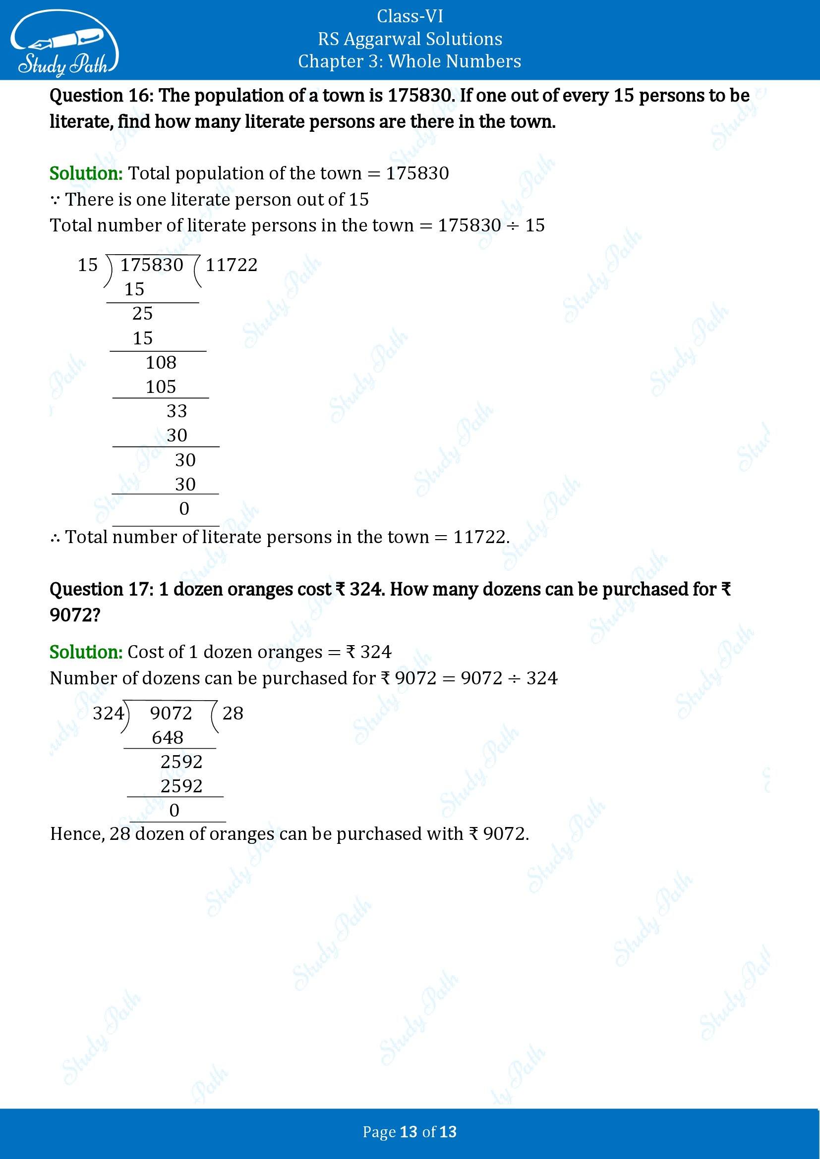 RS Aggarwal Solutions Class 6 Chapter 3 Whole Numbers Exercise 3E 00013