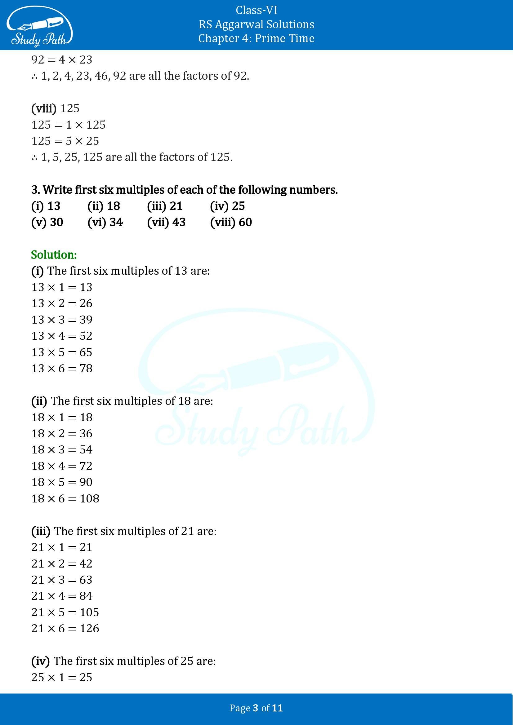 RS Aggarwal Solutions Class 6 Chapter 4 Prime Time Exercise 4A 00003