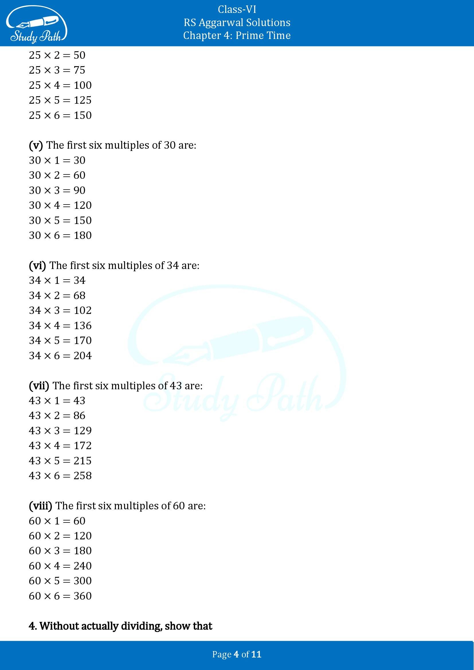 RS Aggarwal Solutions Class 6 Chapter 4 Prime Time Exercise 4A 00004