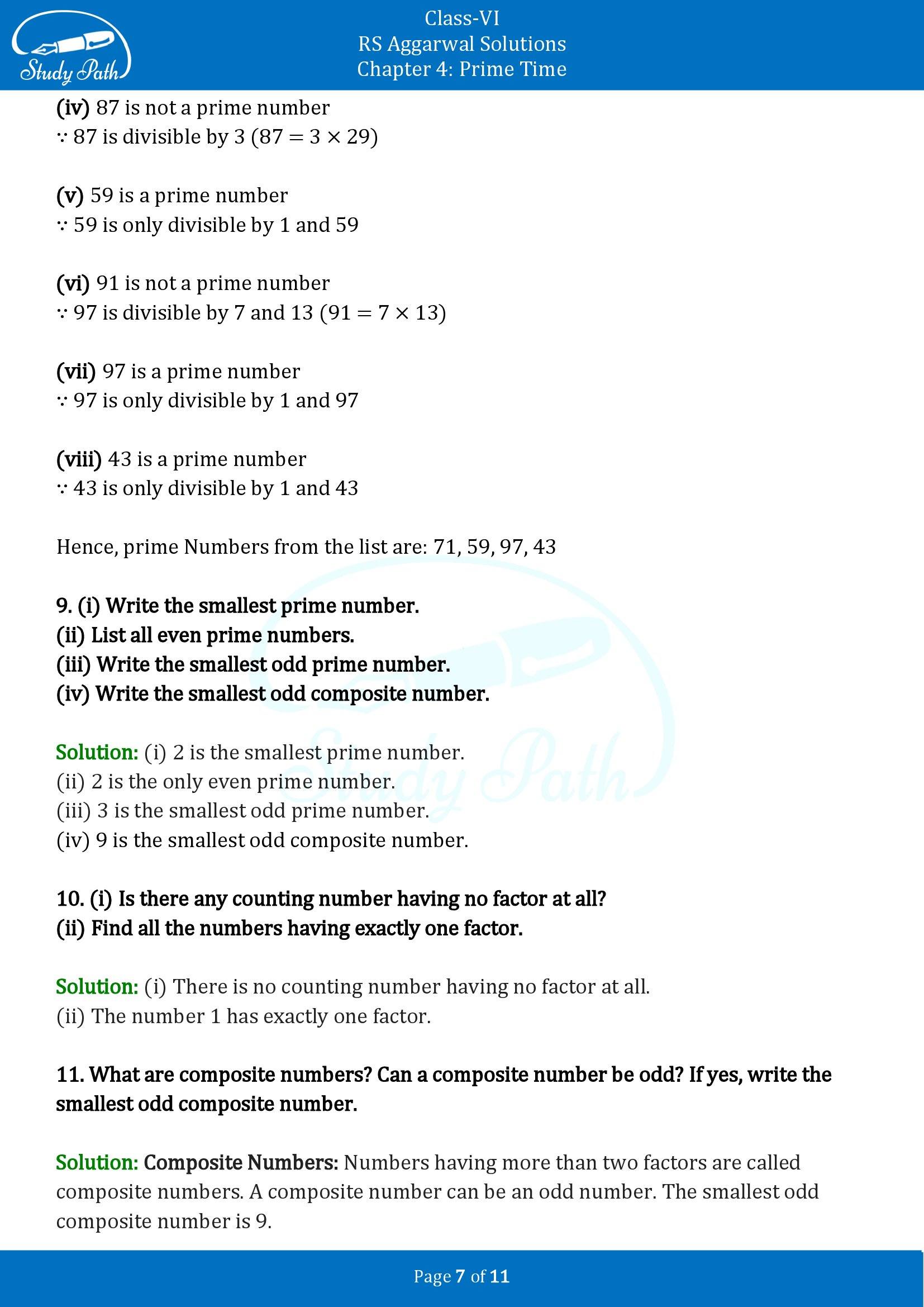 RS Aggarwal Solutions Class 6 Chapter 4 Prime Time Exercise 4A 00007