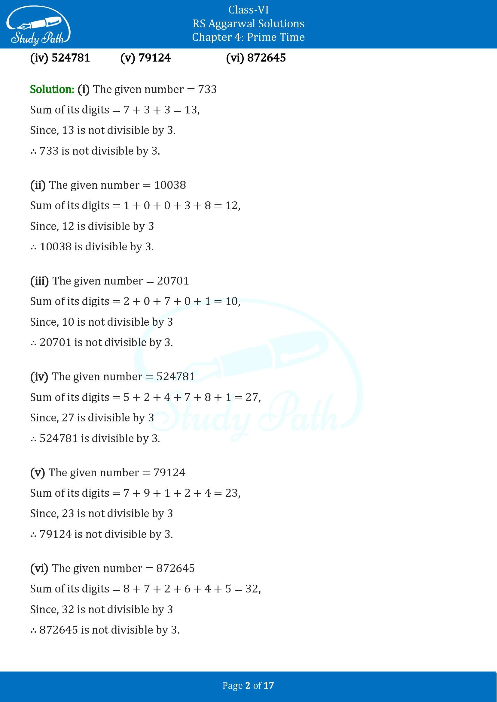 RS Aggarwal Solutions Class 6 Chapter 4 Prime Time Exercise 4B 00002