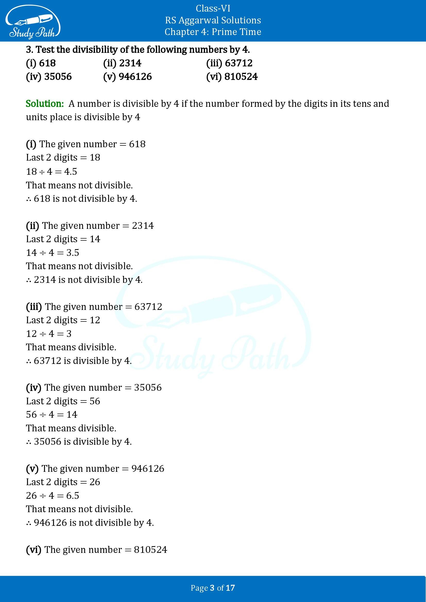 RS Aggarwal Solutions Class 6 Chapter 4 Prime Time Exercise 4B 00003
