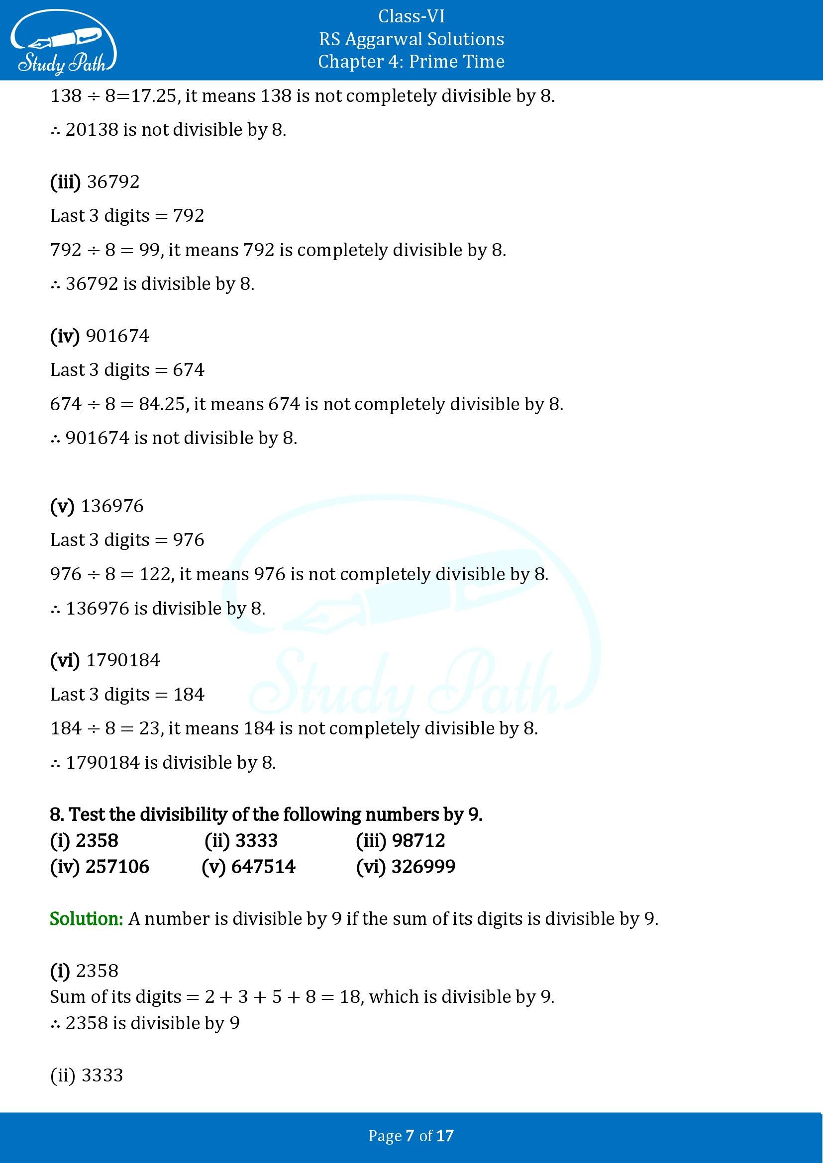 RS Aggarwal Solutions Class 6 Chapter 4 Prime Time Exercise 4B 00007
