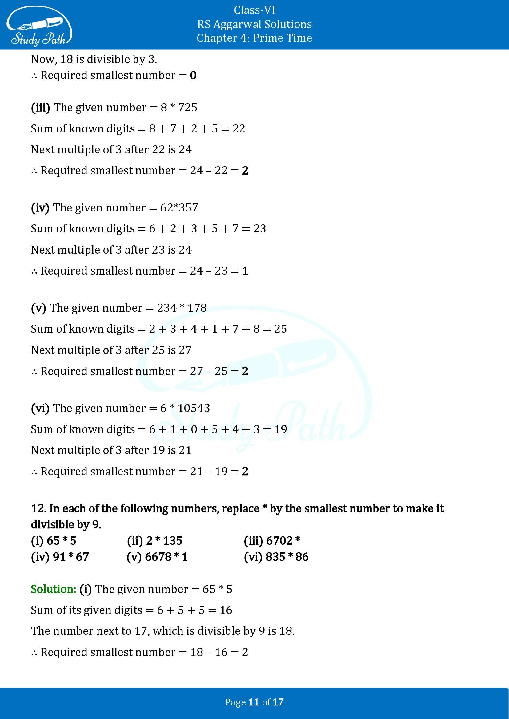 RS Aggarwal Solutions Class 6 Chapter 4 Prime Time Exercise 4B 00011