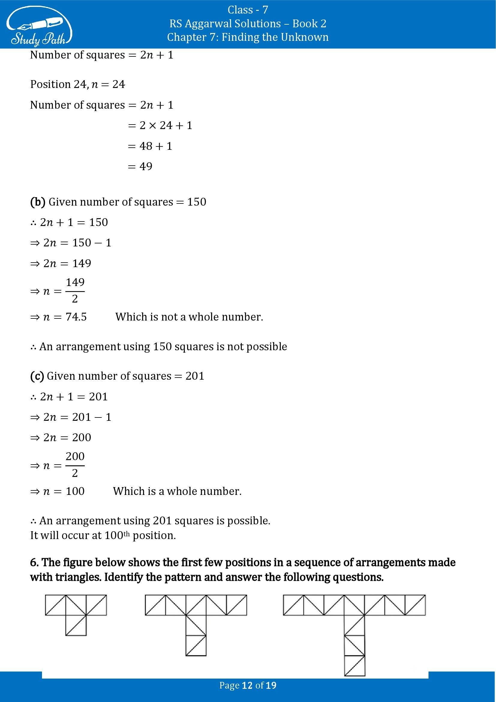 RS Aggarwal Solutions Class 7 Book 2 Chapter 7 Finding the Unknown Exercise 7B 00012
