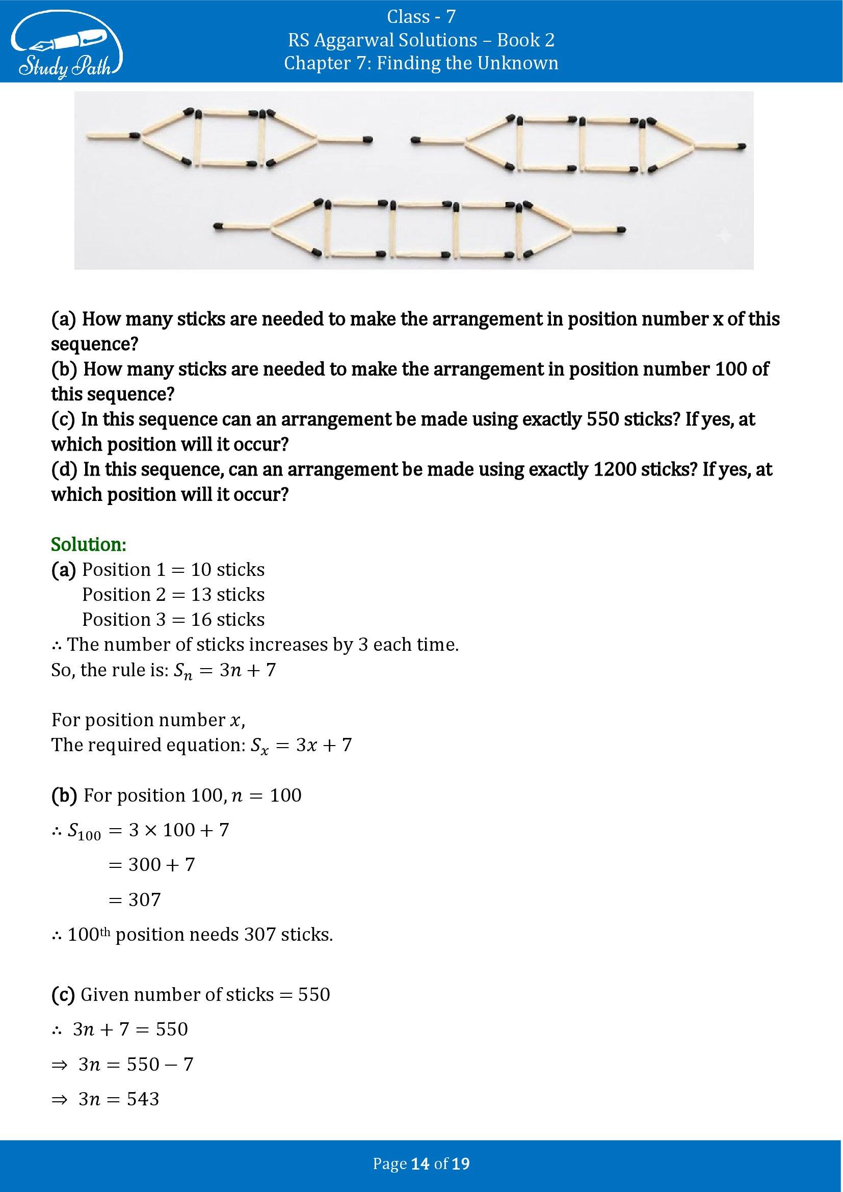 RS Aggarwal Solutions Class 7 Book 2 Chapter 7 Finding the Unknown Exercise 7B 00014