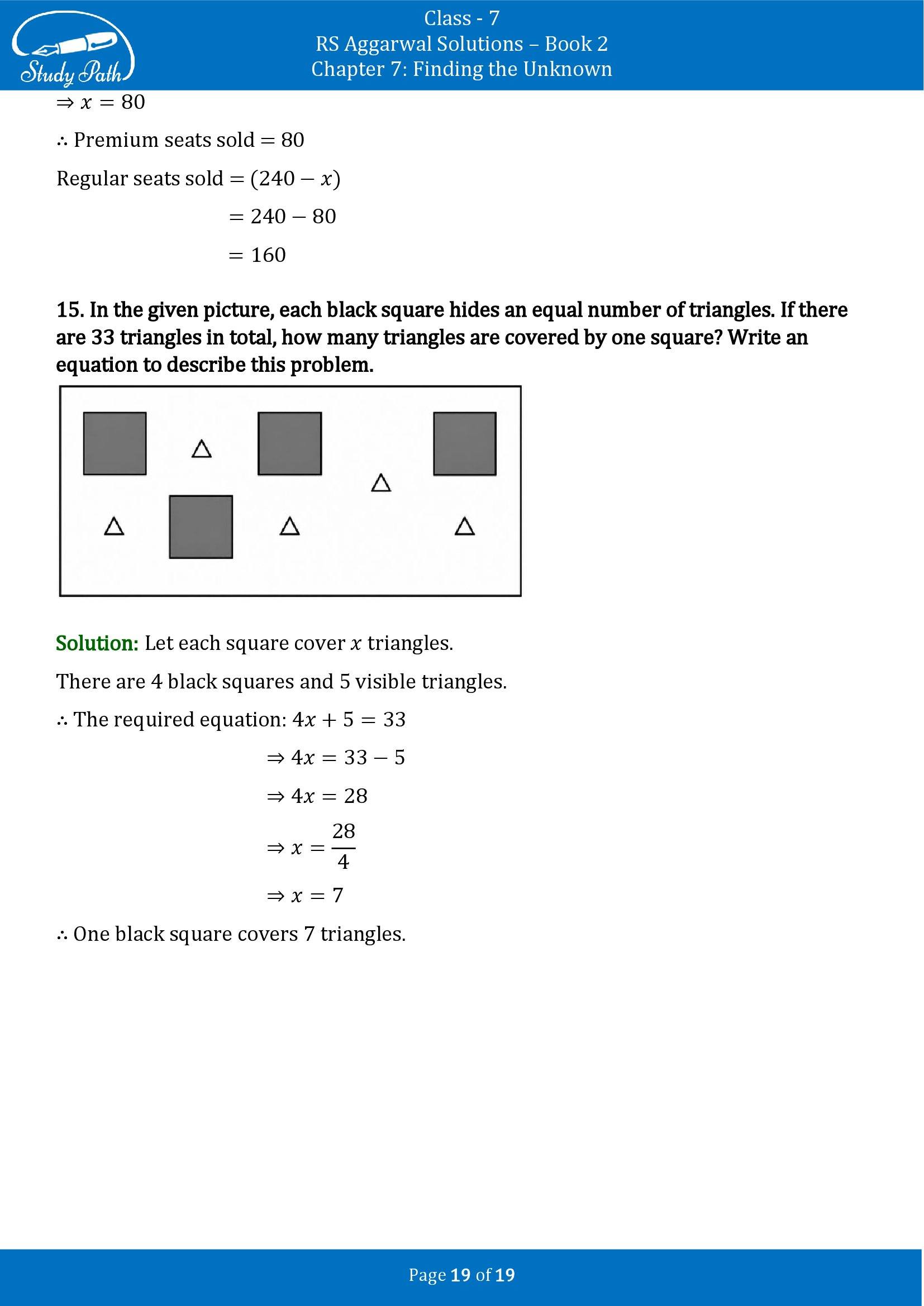 RS Aggarwal Solutions Class 7 Book 2 Chapter 7 Finding the Unknown Exercise 7B 00019
