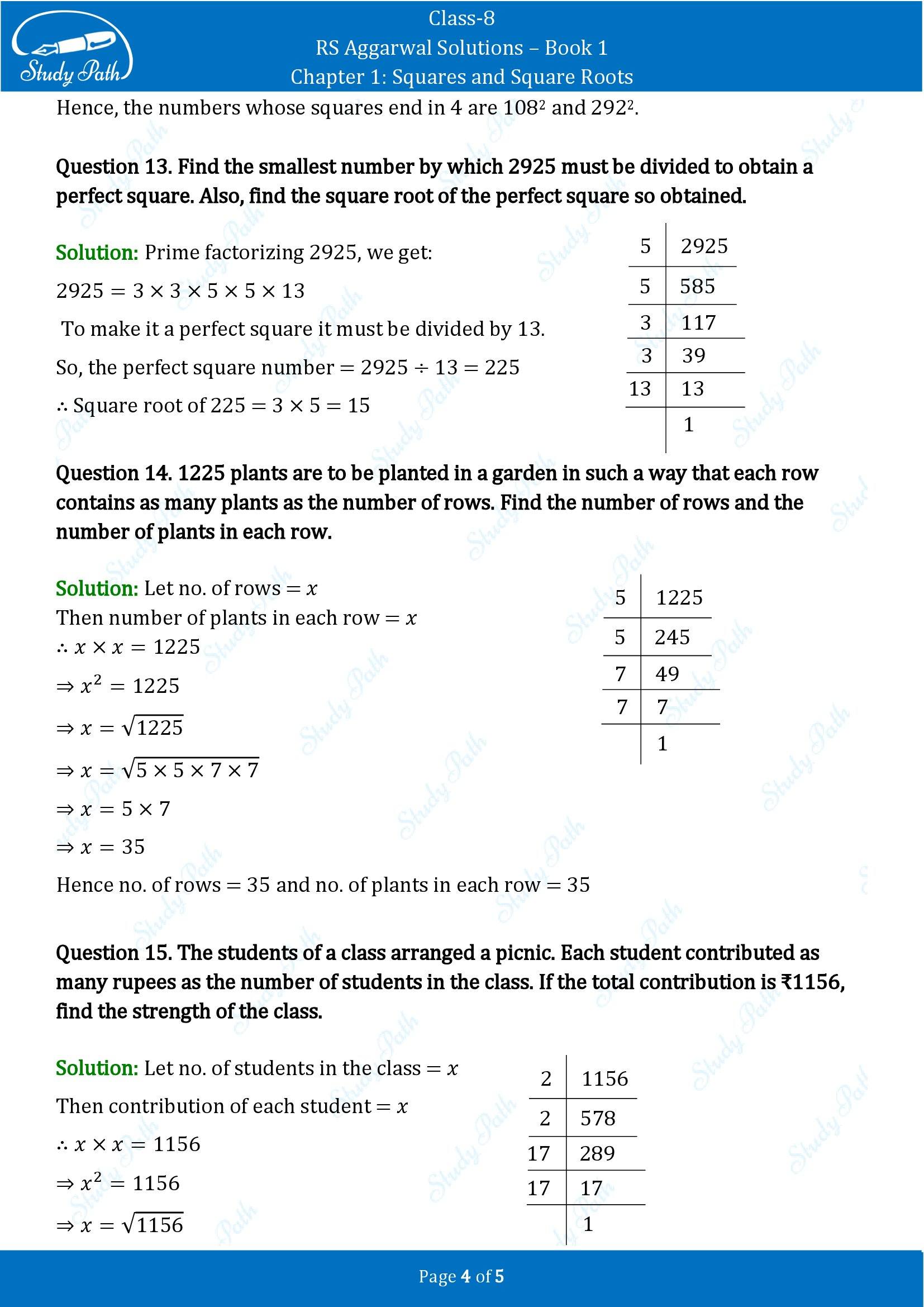 RS Aggarwal Solutions Class 8 Book 1 Chapter 1 Squares and Square Roots Exercise 1B 00004