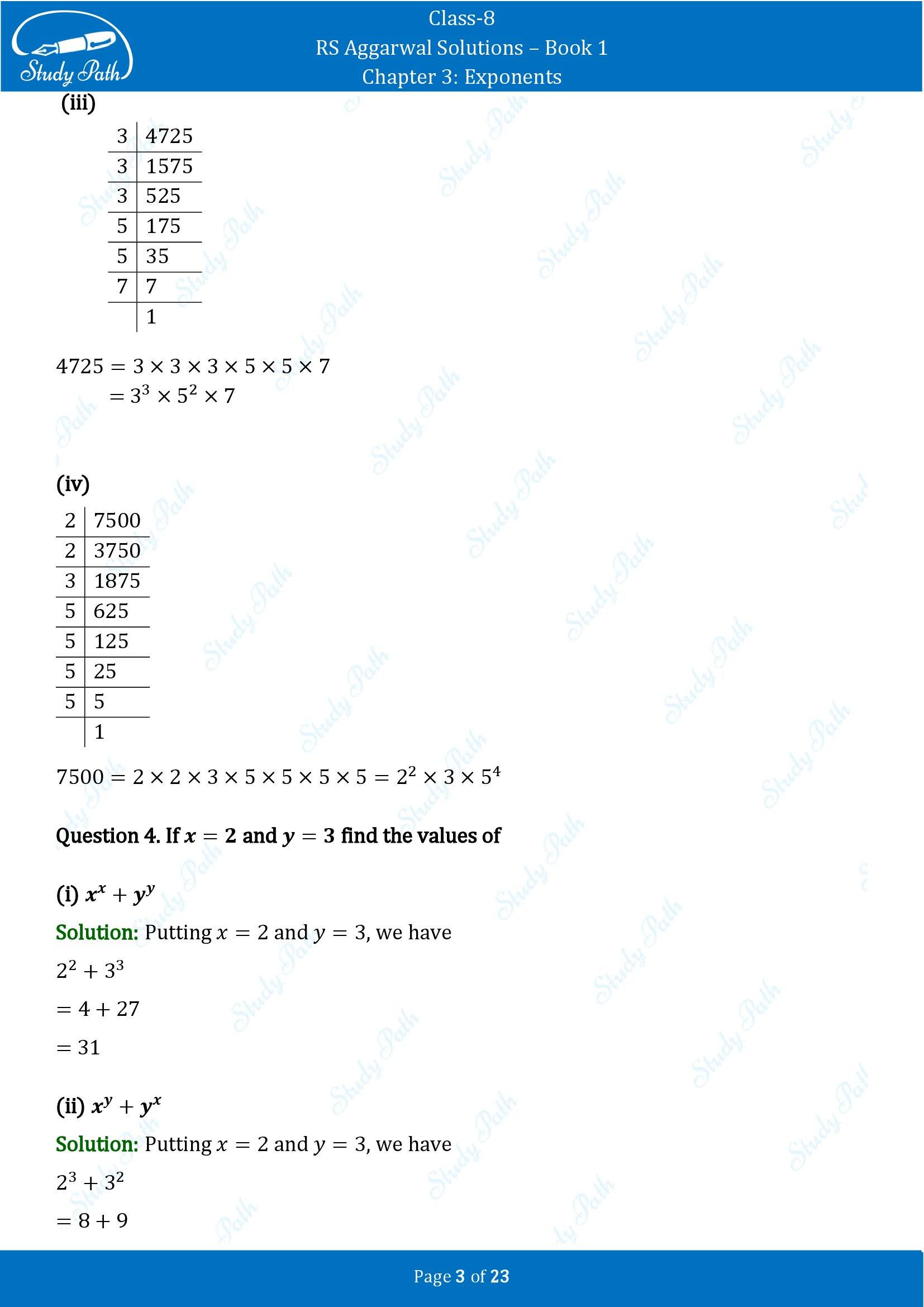 RS Aggarwal Solutions Class 8 Book 1 Chapter 3 Exponents Exercise 3A 00003