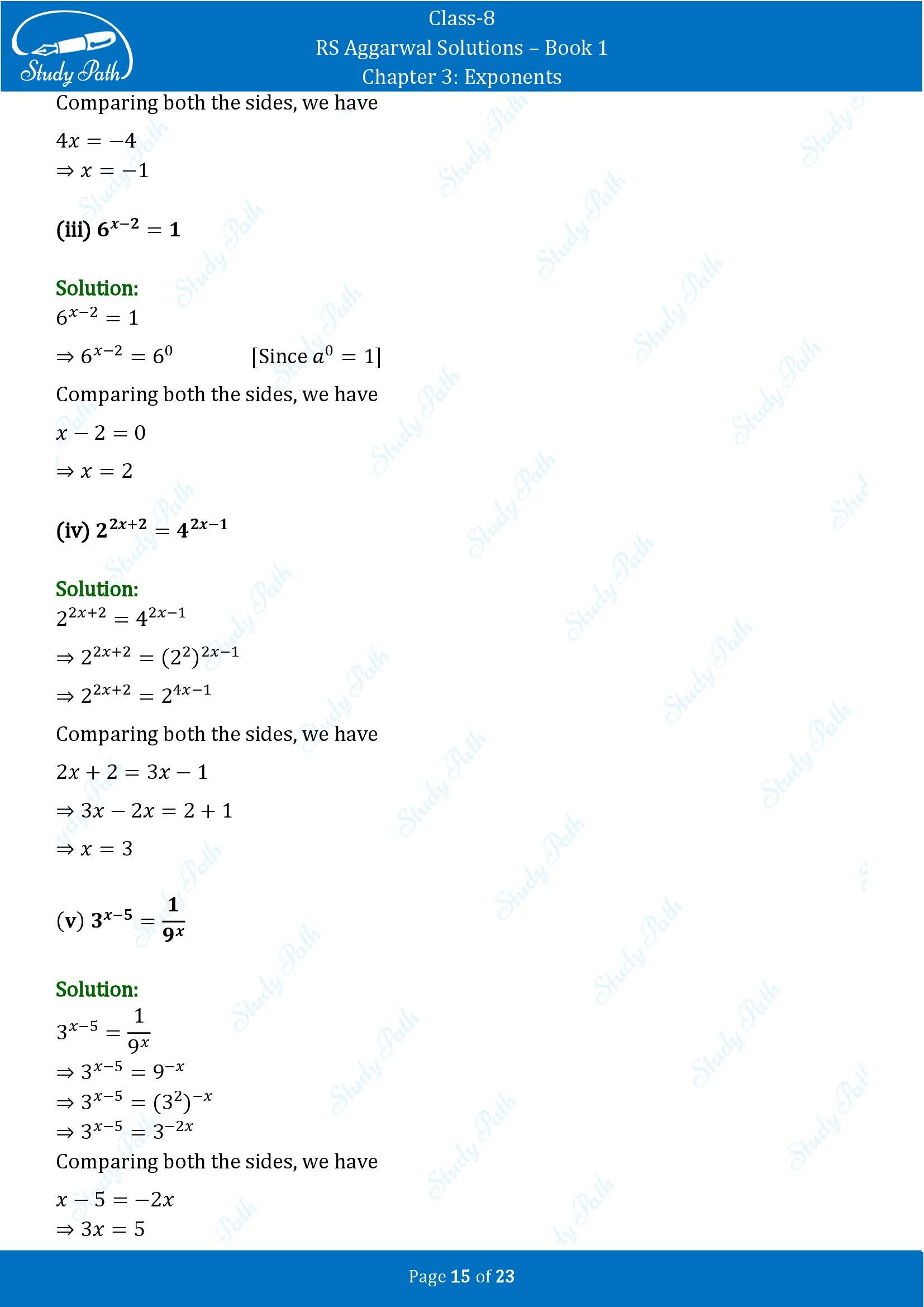 RS Aggarwal Solutions Class 8 Book 1 Chapter 3 Exponents Exercise 3A 00015