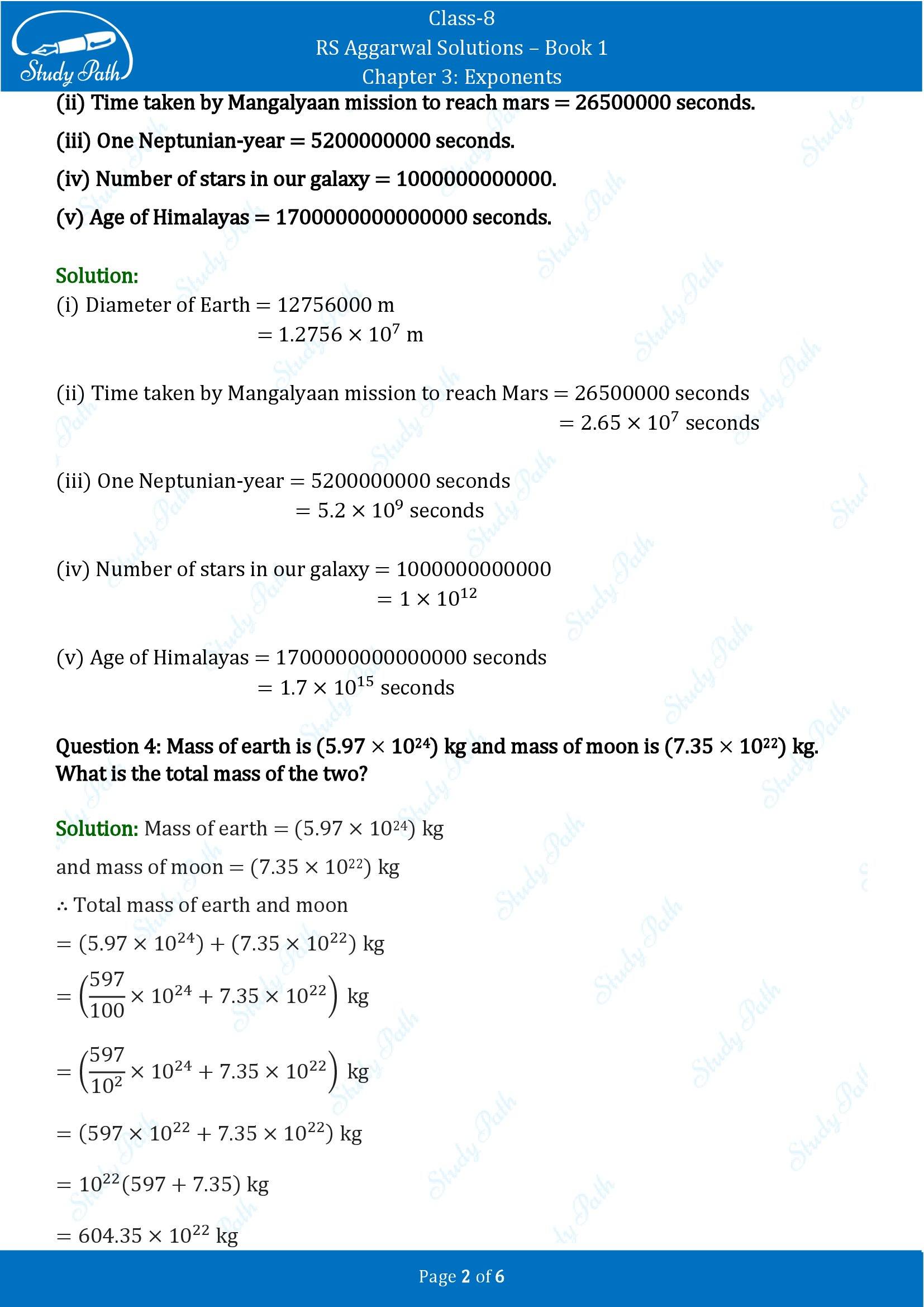 RS Aggarwal Solutions Class 8 Book 1 Chapter 3 Exponents Exercise 3B 00002