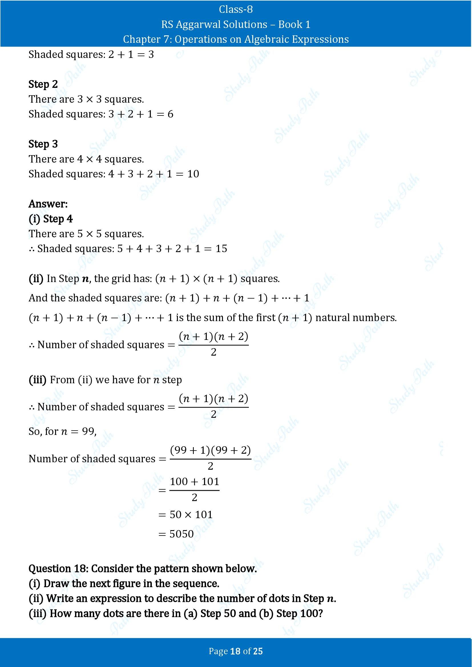 RS Aggarwal Solutions Class 8 Book 1 Chapter 7 Operations on Algebraic Expressions Exercise 7C 00018