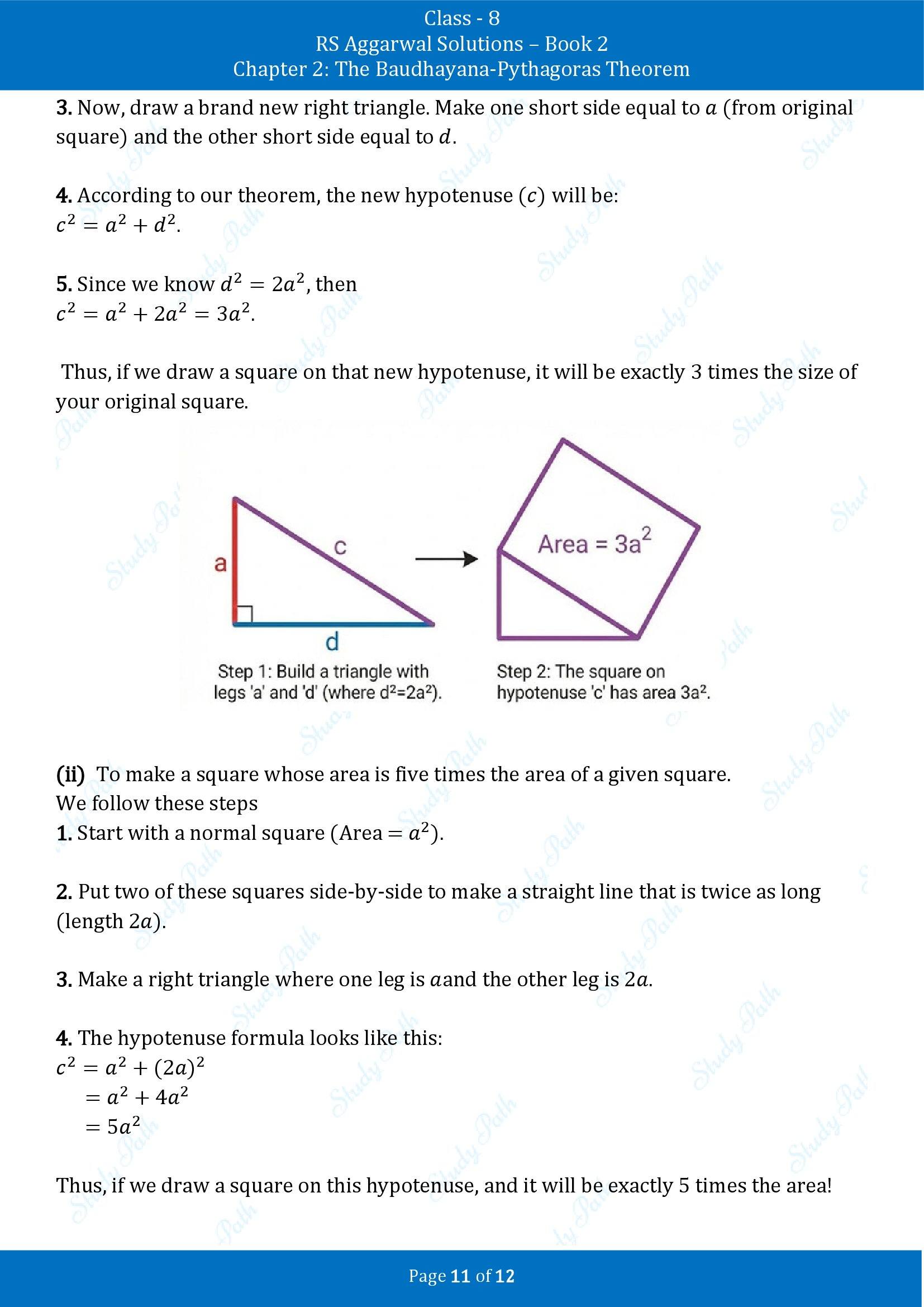 RS Aggarwal Solutions Class 8 Book 2 Chapter 2 The Baudhayana Pythagoras Theorem Exercise 2B 00011