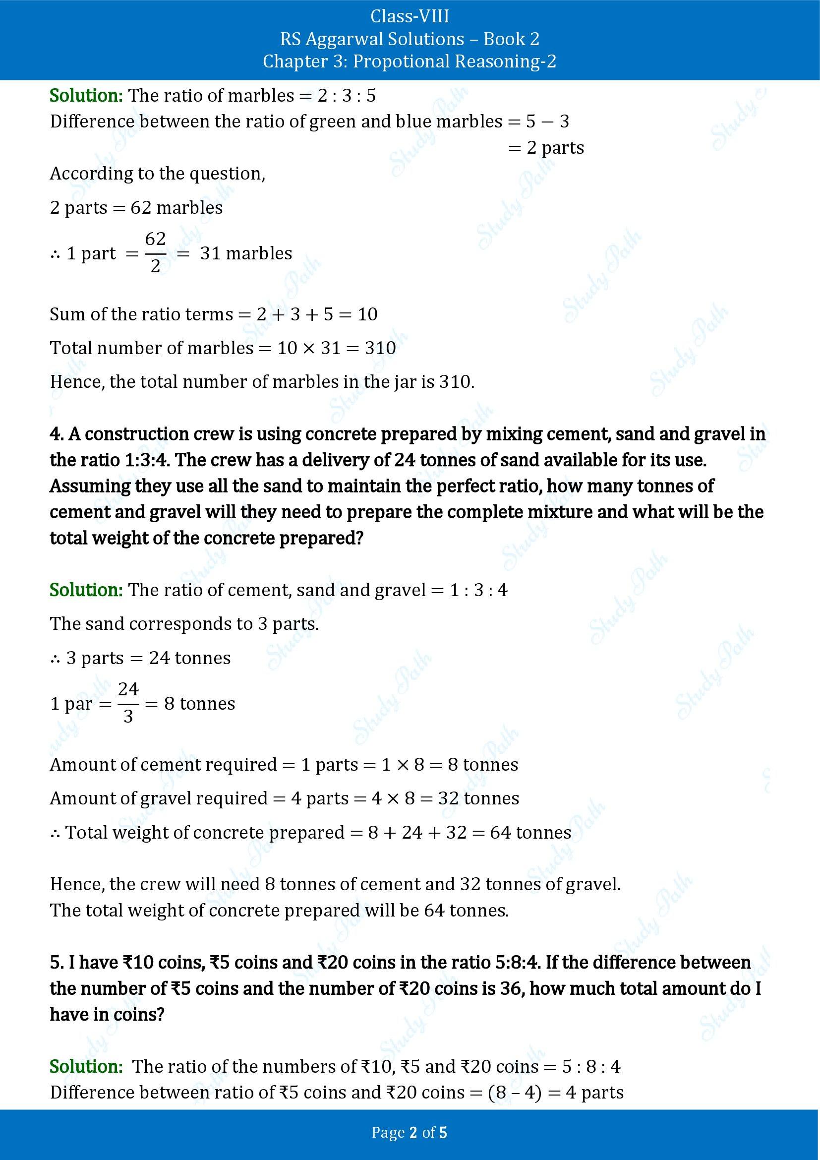 RS Aggarwal Solutions Class 8 Book 2 Chapter 3 Proportional Reasoning 2 Exercise 3A 00002
