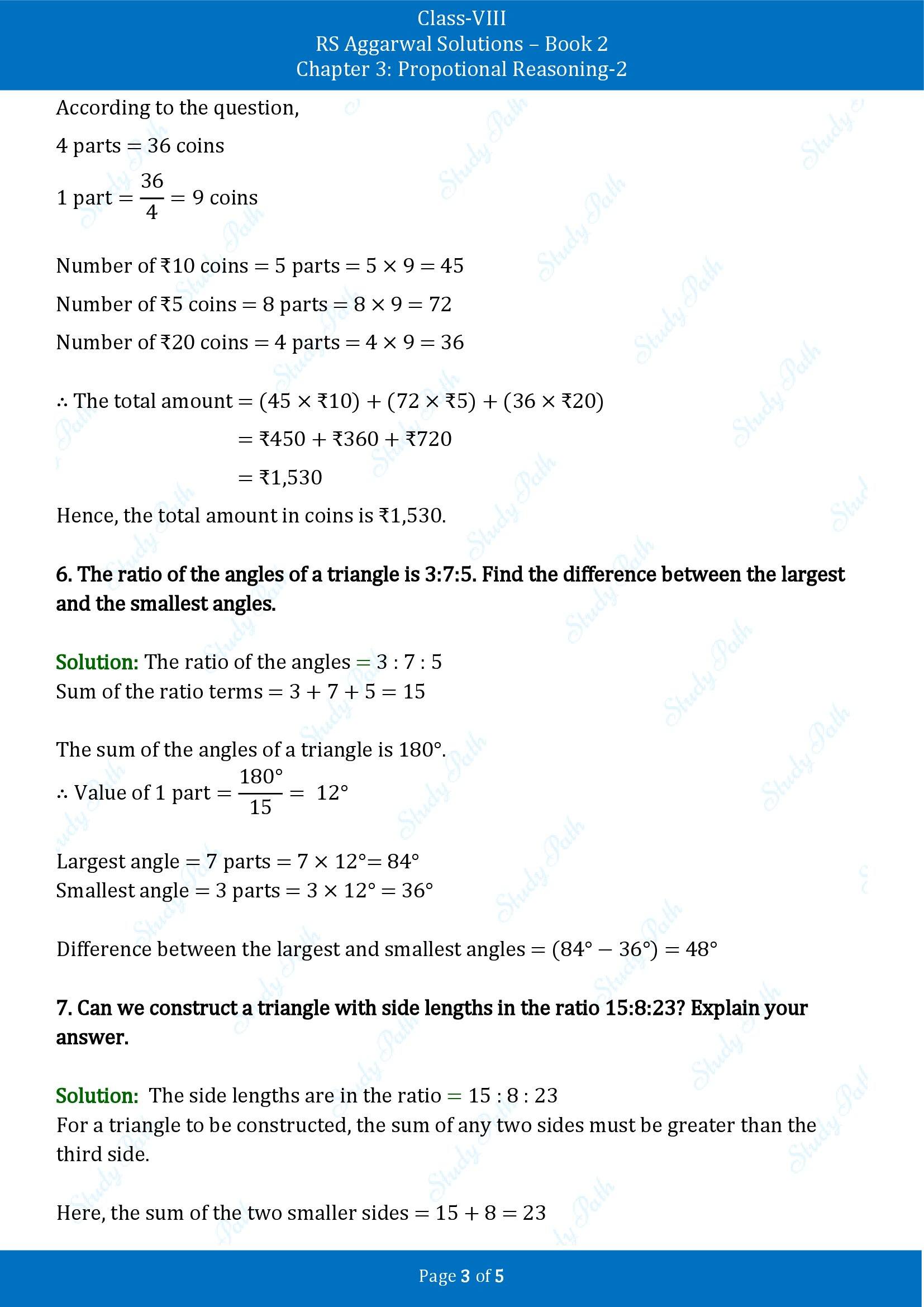 RS Aggarwal Solutions Class 8 Book 2 Chapter 3 Proportional Reasoning 2 Exercise 3A 00003