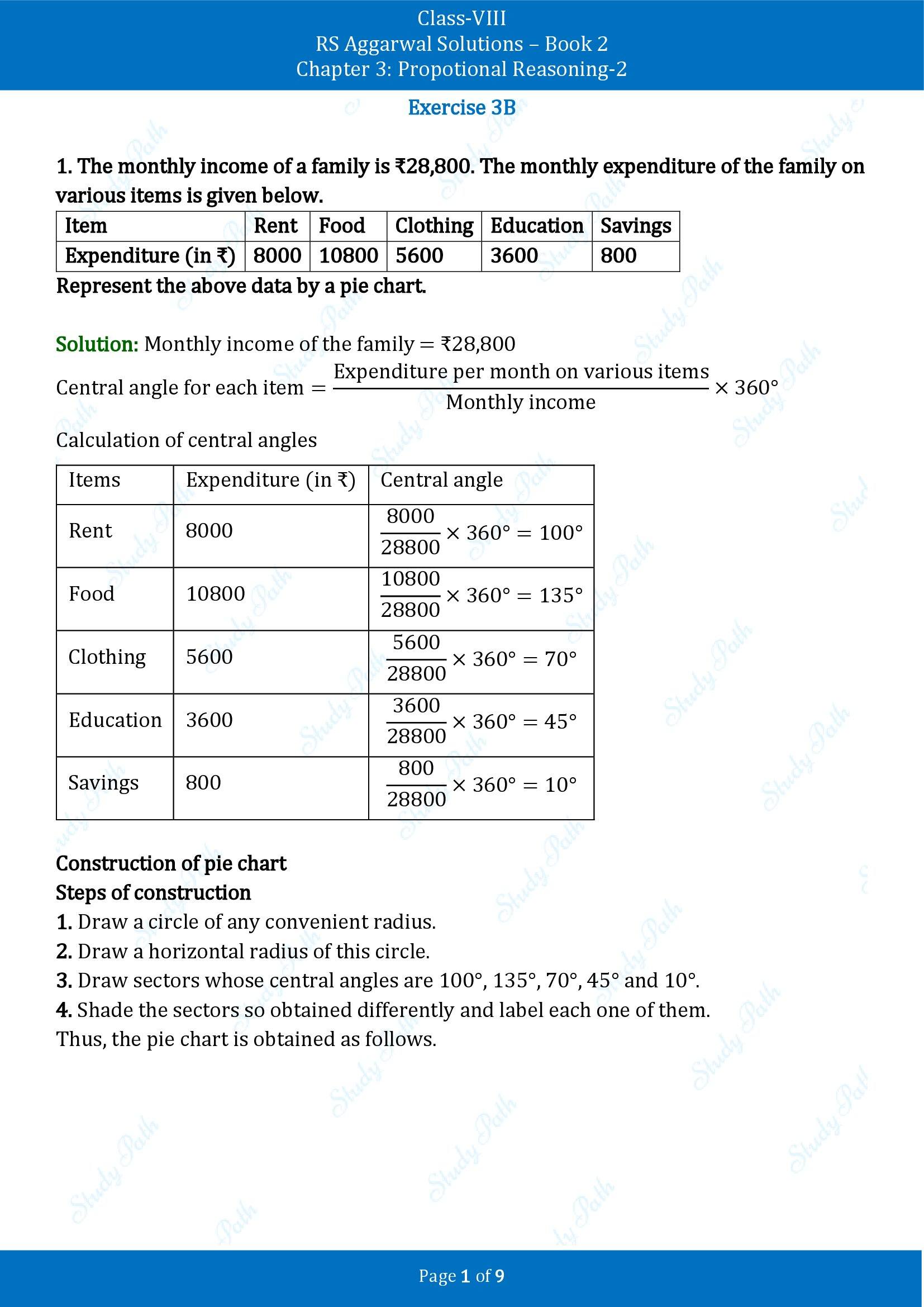 RS Aggarwal Solutions Class 8 Book 2 Chapter 3 Proportional Reasoning 2 Exercise 3B 00001