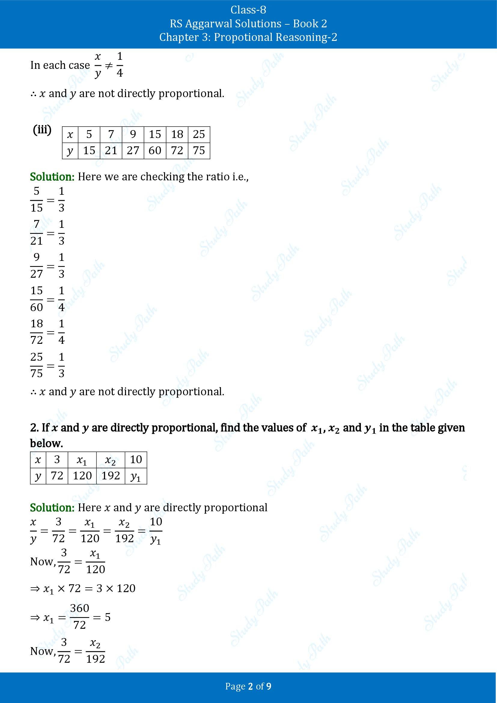 RS Aggarwal Solutions Class 8 Book 2 Chapter 3 Proportional Reasoning 2 Exercise 3C 00002