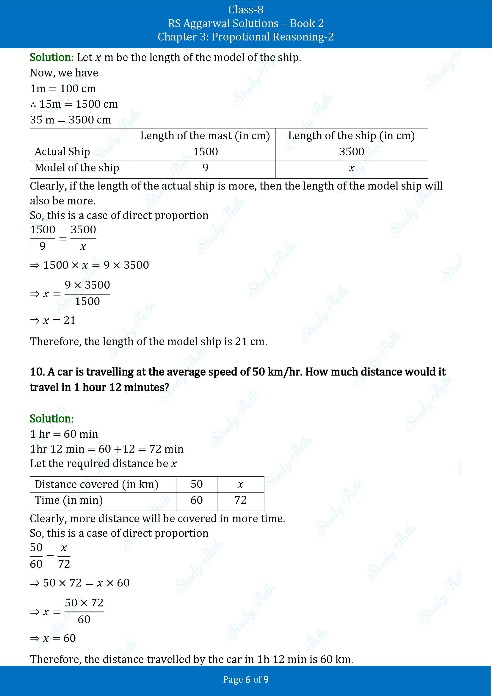 RS Aggarwal Solutions Class 8 Book 2 Chapter 3 Proportional Reasoning 2 Exercise 3C 00006