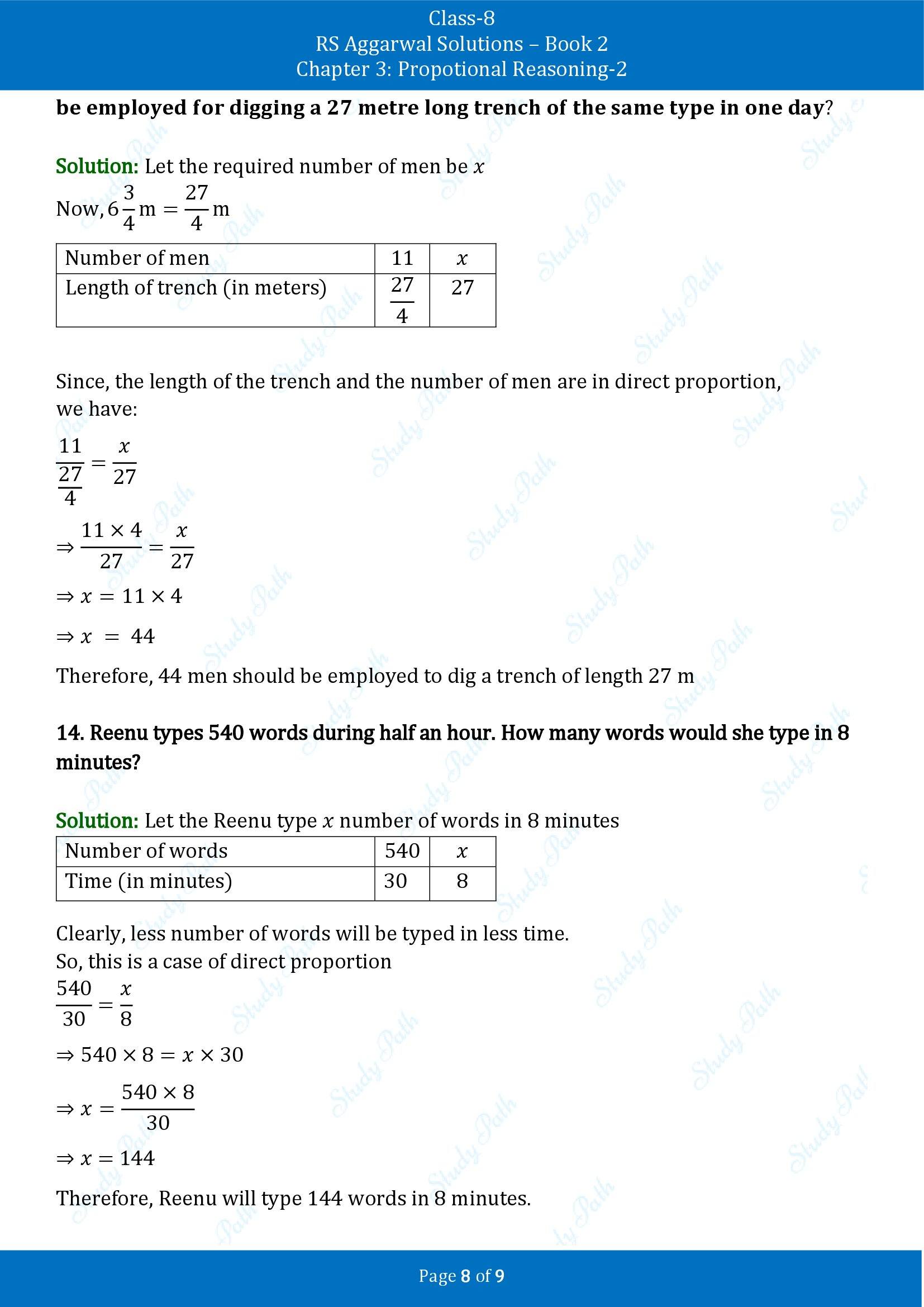 RS Aggarwal Solutions Class 8 Book 2 Chapter 3 Proportional Reasoning 2 Exercise 3C 00008