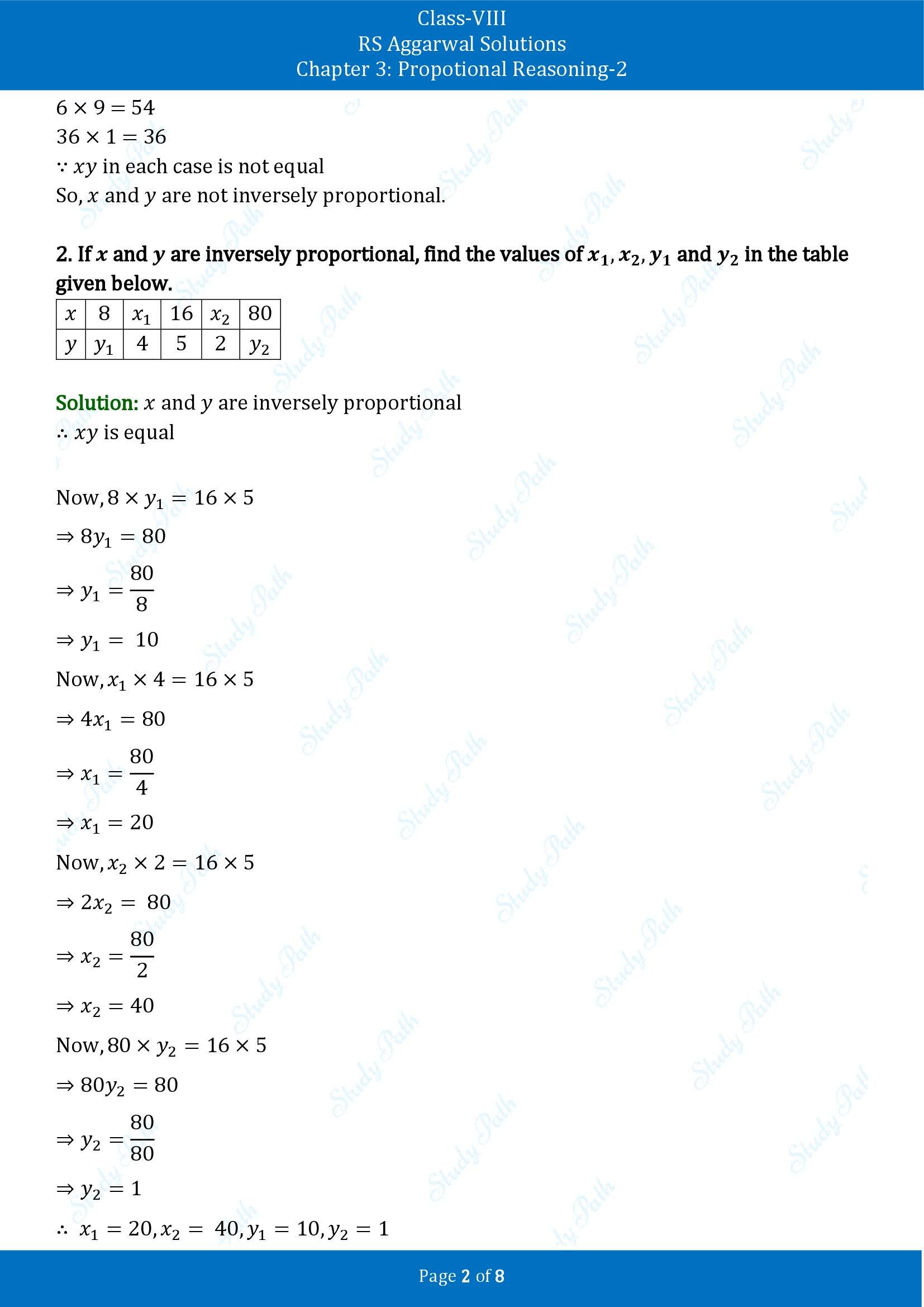 RS Aggarwal Solutions Class 8 Book 2 Chapter 3 Proportional Reasoning 2 Exercise 3D 00002