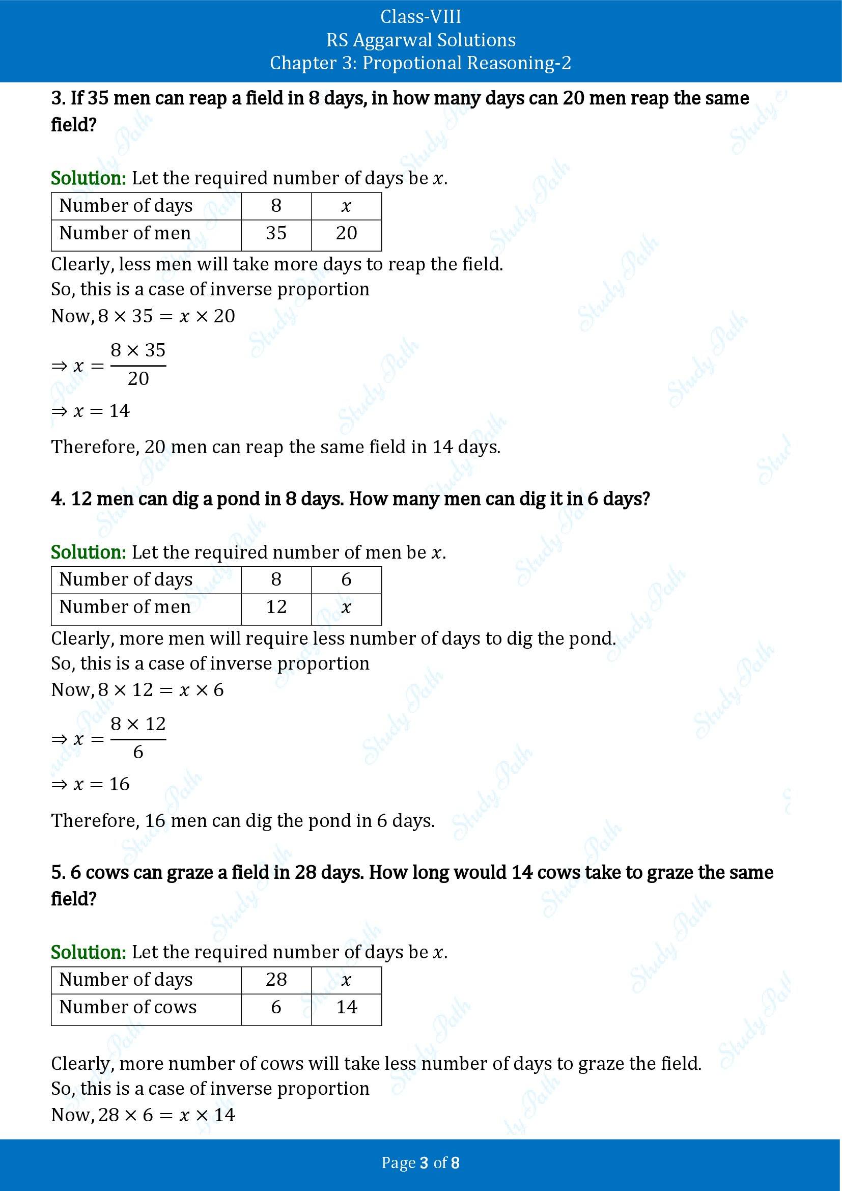 RS Aggarwal Solutions Class 8 Book 2 Chapter 3 Proportional Reasoning 2 Exercise 3D 00003