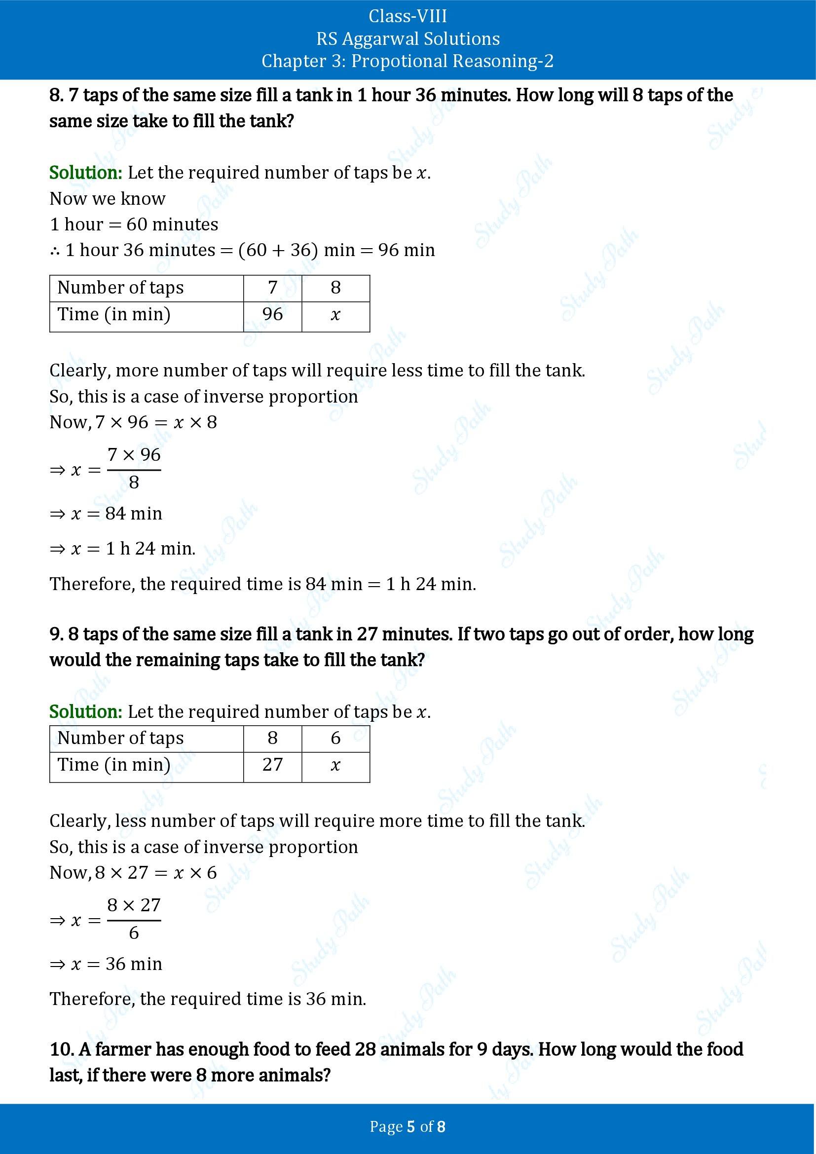 RS Aggarwal Solutions Class 8 Book 2 Chapter 3 Proportional Reasoning 2 Exercise 3D 00005