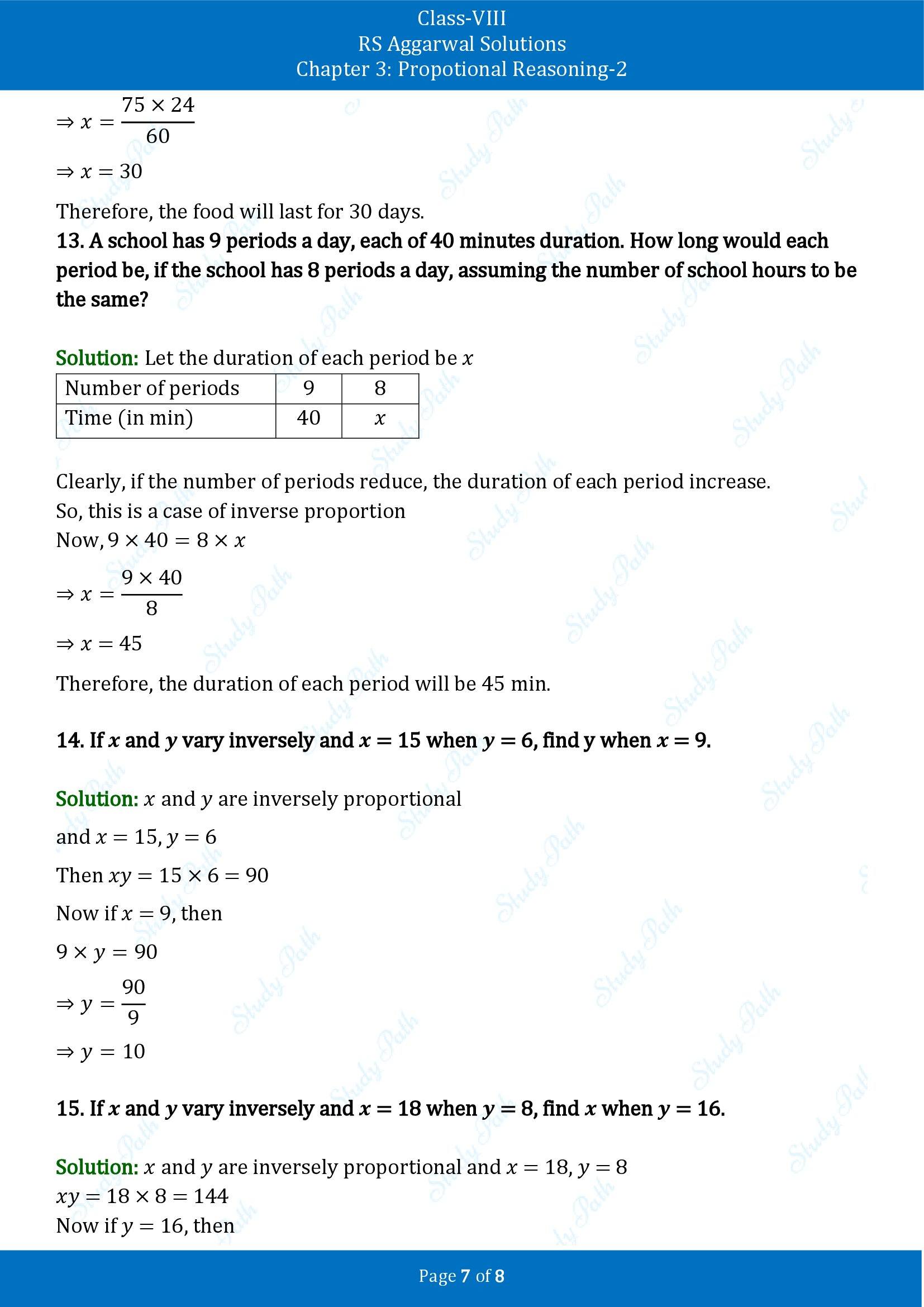 RS Aggarwal Solutions Class 8 Book 2 Chapter 3 Proportional Reasoning 2 Exercise 3D 00007
