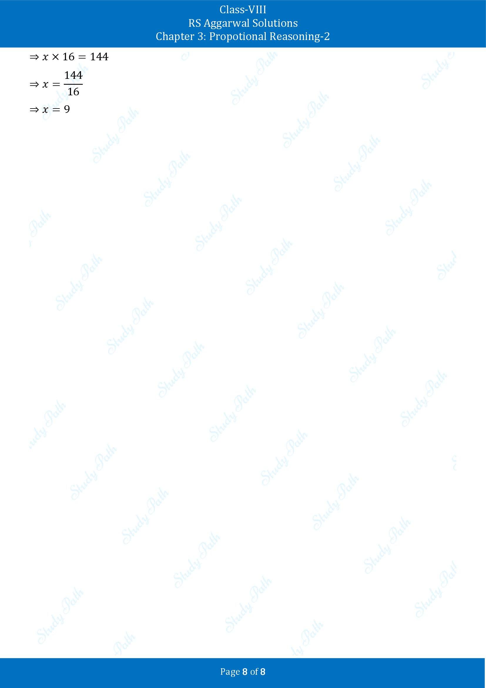 RS Aggarwal Solutions Class 8 Book 2 Chapter 3 Proportional Reasoning 2 Exercise 3D 00008