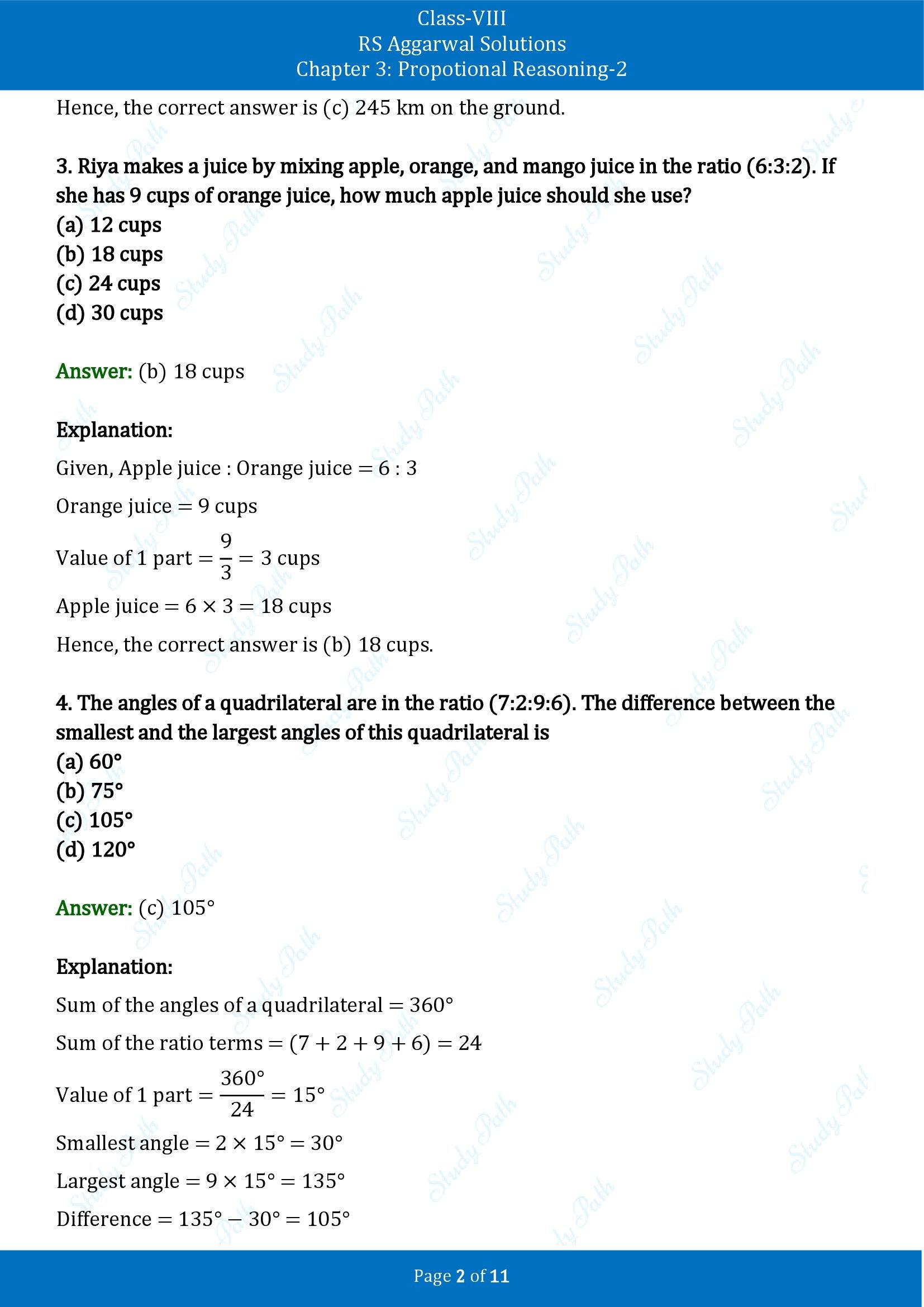 RS Aggarwal Solutions Class 8 Book 2 Chapter 3 Proportional Reasoning 2 Exercise 3E 00002