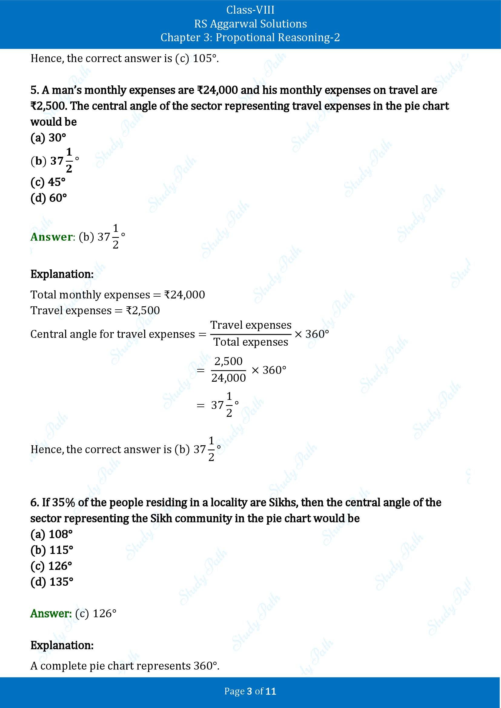 RS Aggarwal Solutions Class 8 Book 2 Chapter 3 Proportional Reasoning 2 Exercise 3E 00003
