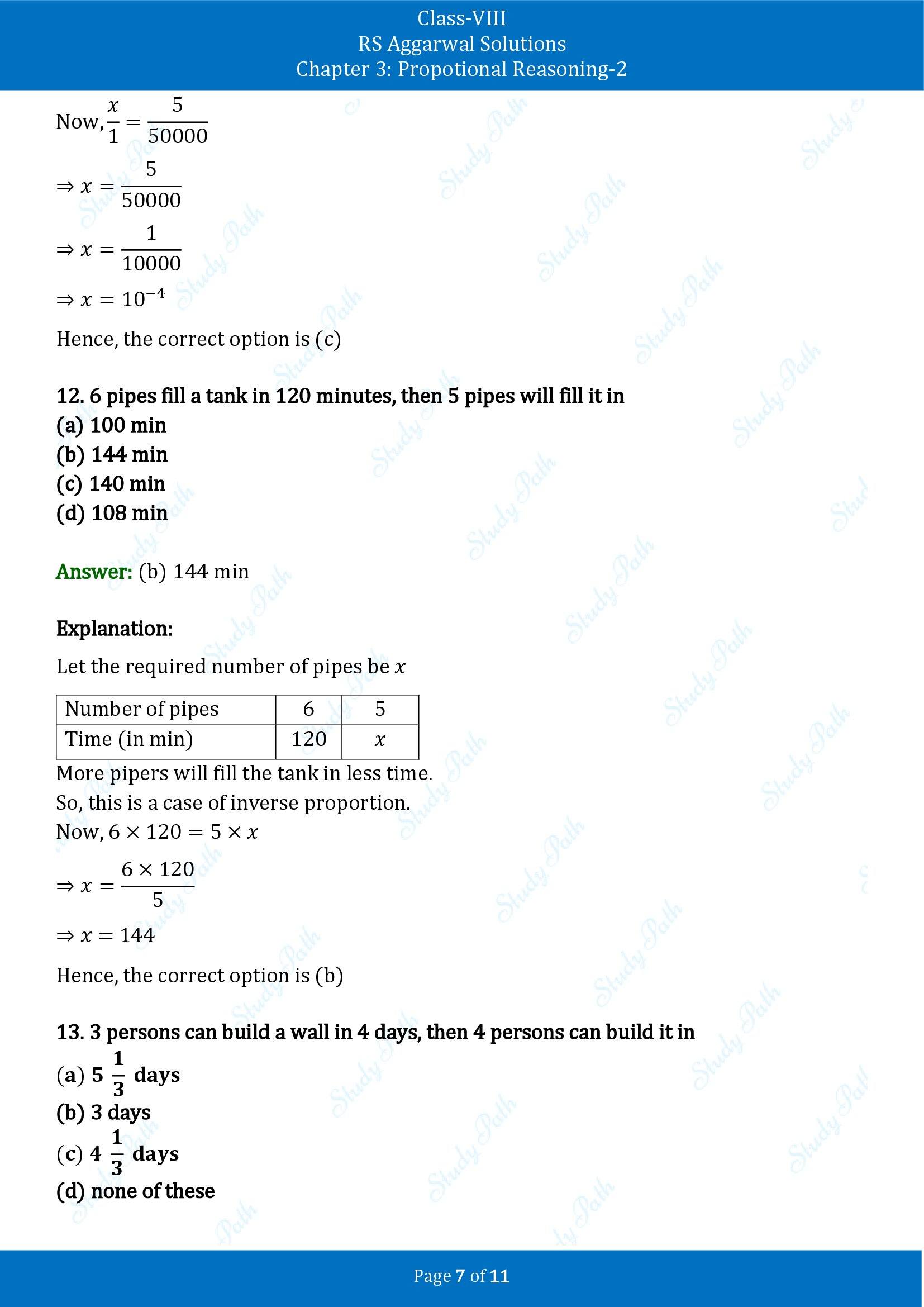 RS Aggarwal Solutions Class 8 Book 2 Chapter 3 Proportional Reasoning 2 Exercise 3E 00007