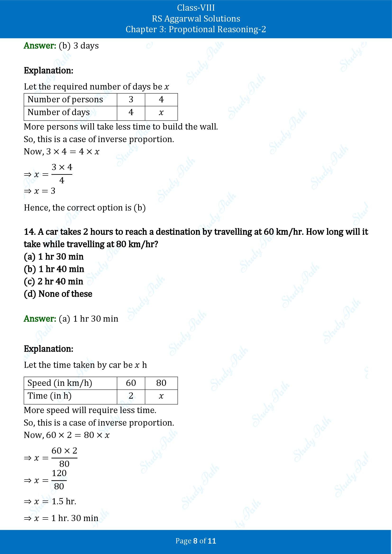 RS Aggarwal Solutions Class 8 Book 2 Chapter 3 Proportional Reasoning 2 Exercise 3E 00008