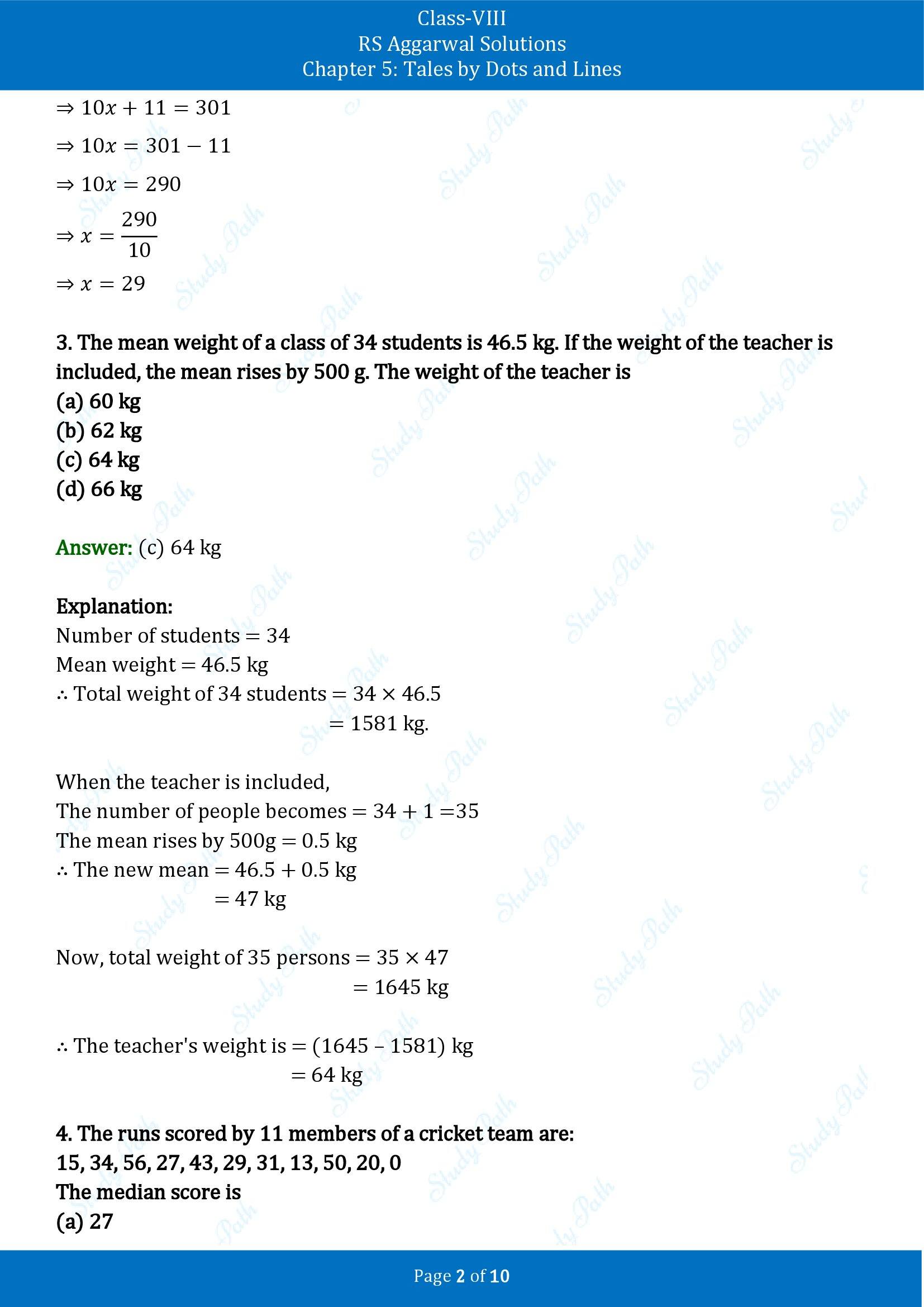 RS Aggarwal Solutions Class 8 Book 2 Chapter 5 Tales by Dots and Lines Exercise 5D 00002