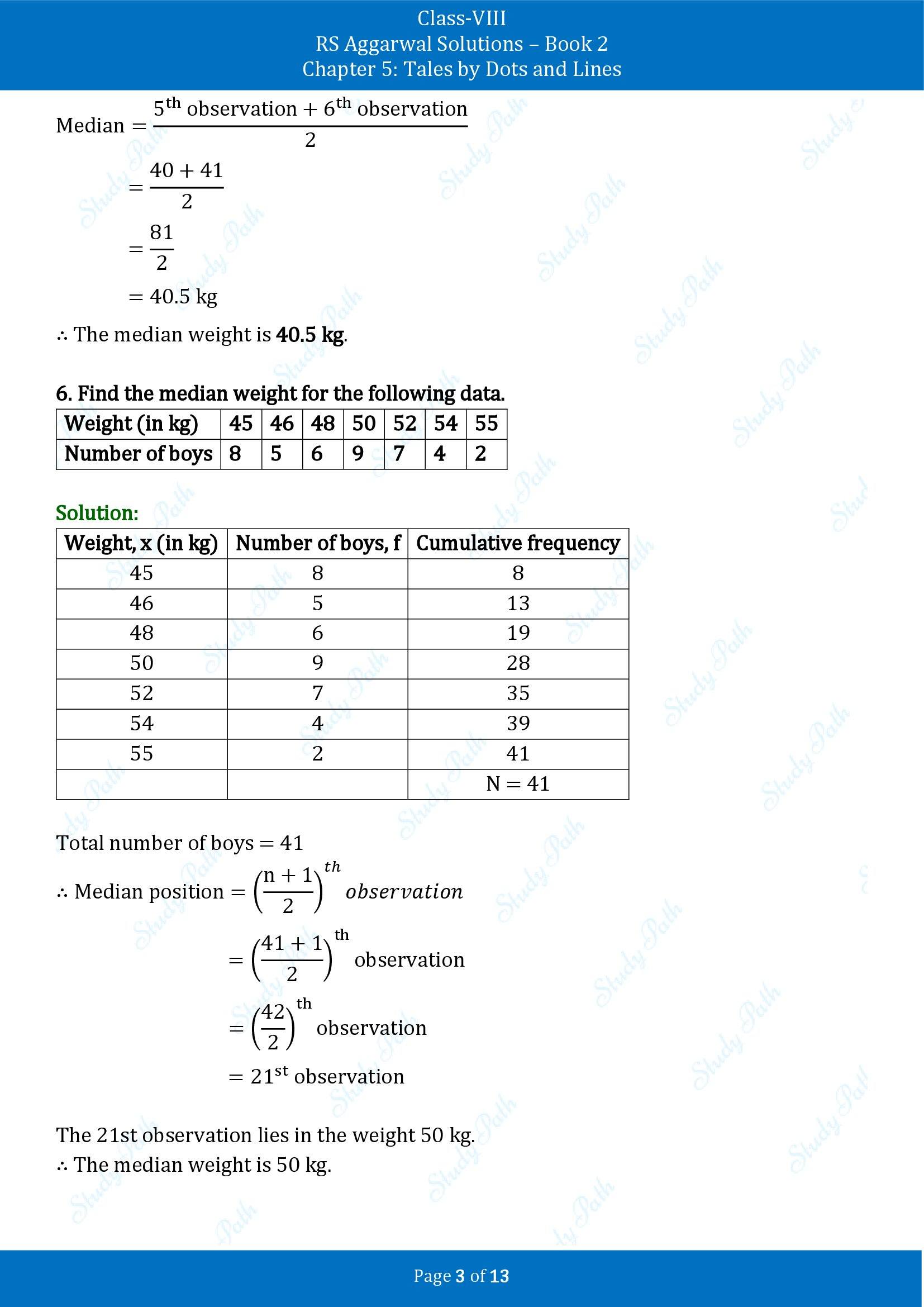 RS Aggarwal Solutions Class 8 Book 2 Chapter 5 Tales by Dots and Lines Test Paper 00003