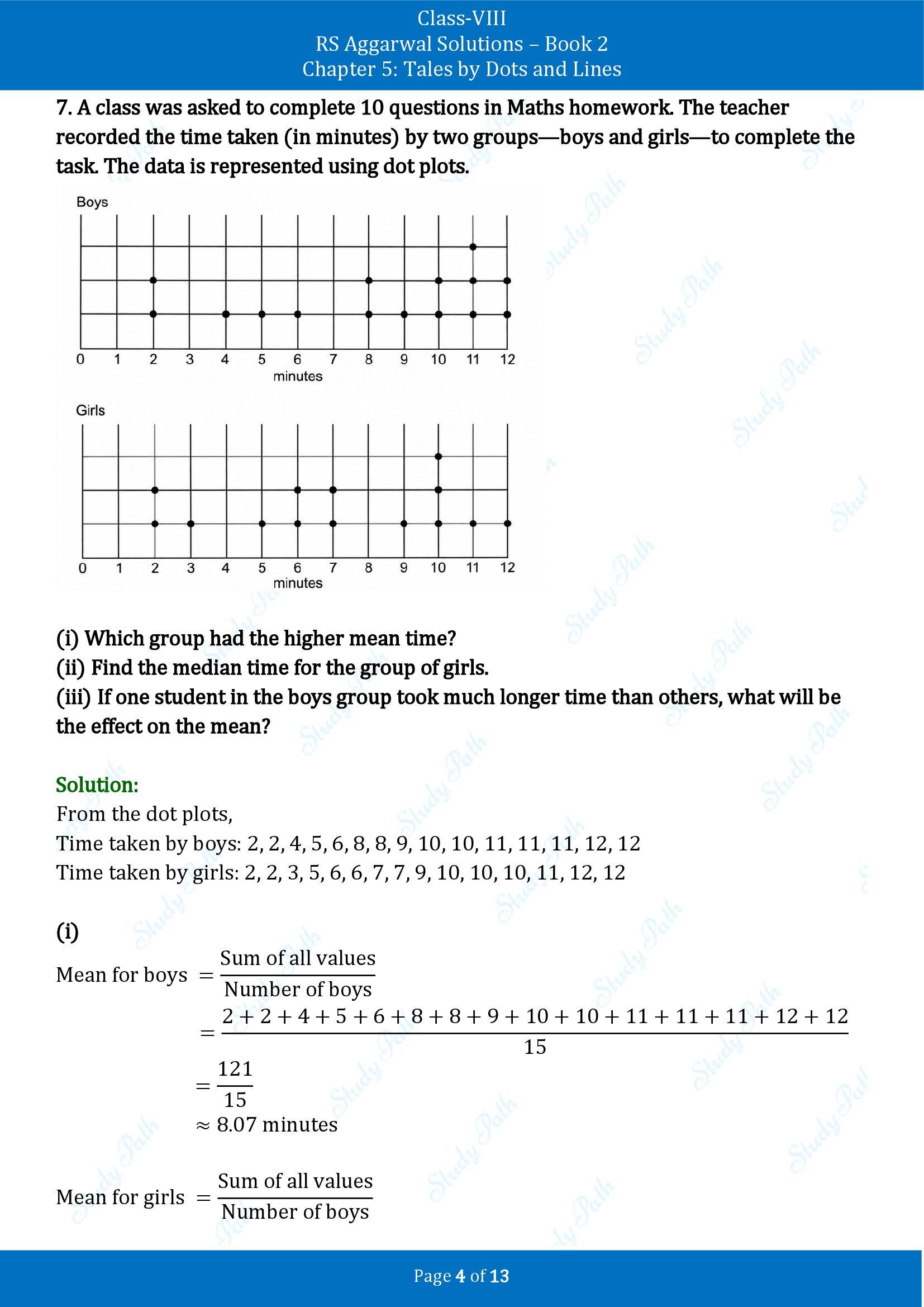 RS Aggarwal Solutions Class 8 Book 2 Chapter 5 Tales by Dots and Lines Test Paper 00004